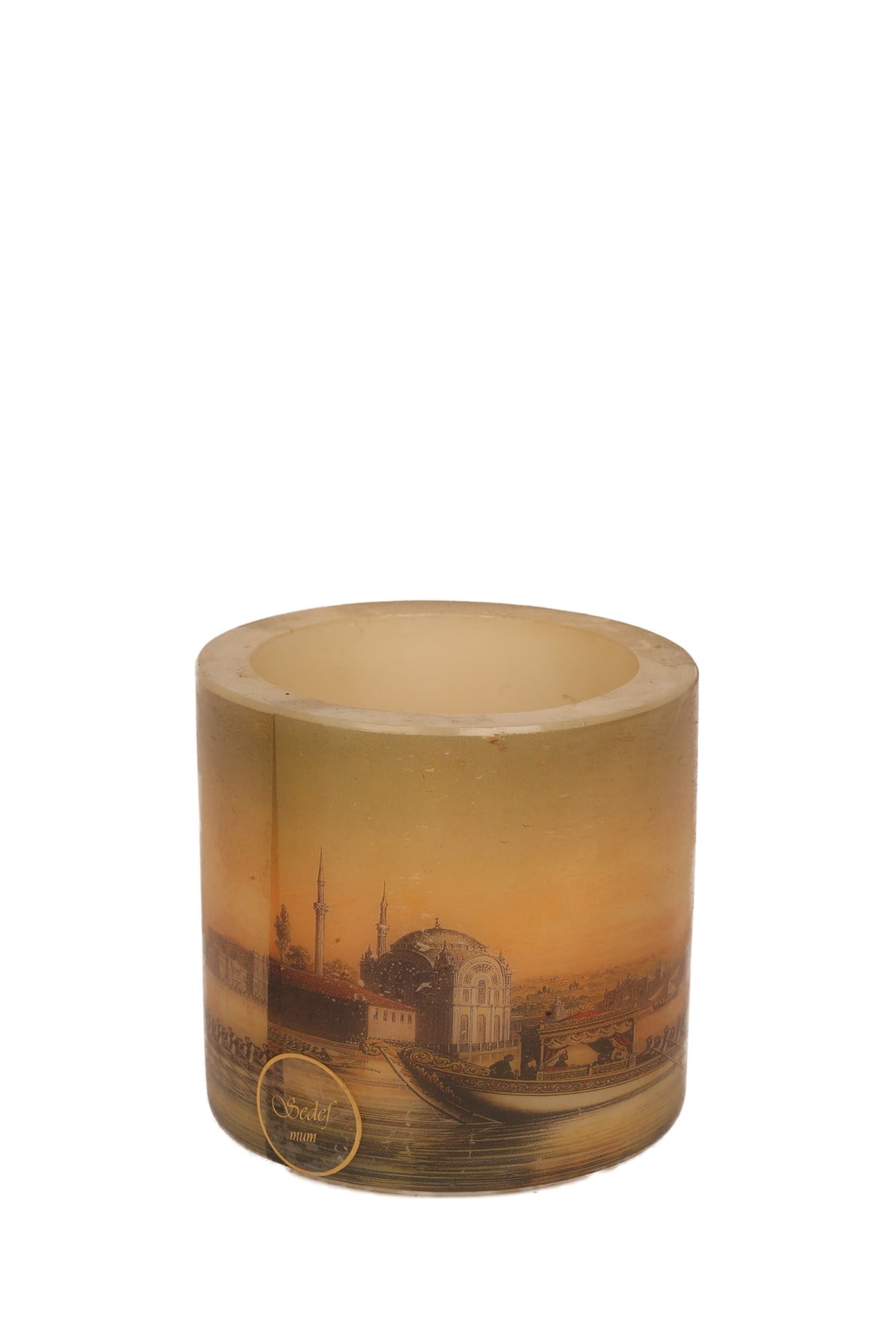 RESİMLİ MUM- RENKLİ- ORTAKÖY CAMİİ VE KAYIK-