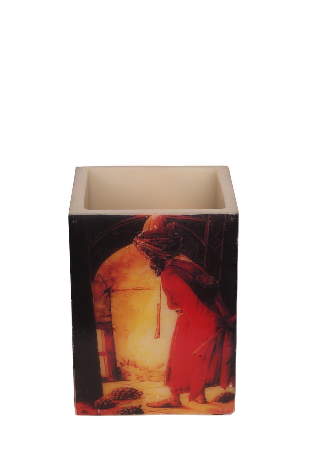 RESİMLİ MUM KAPLUMBAĞ TERBİYECİSİ