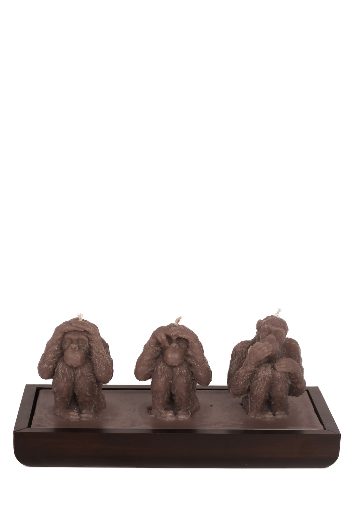 ÜÇ MAYMUN MUM- GRİ RENK