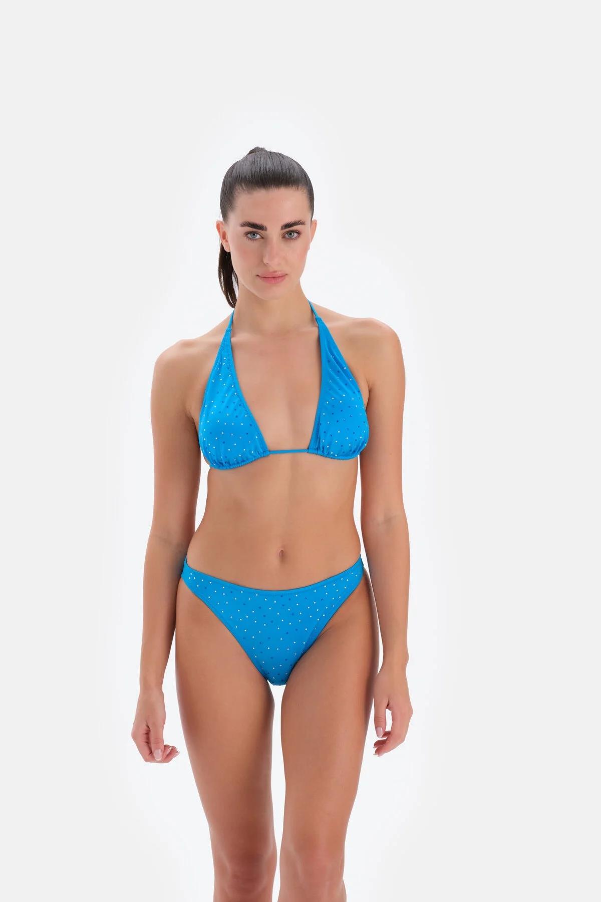 3328BK ÜÇGEN BİKİNİ MAVİ  TK.