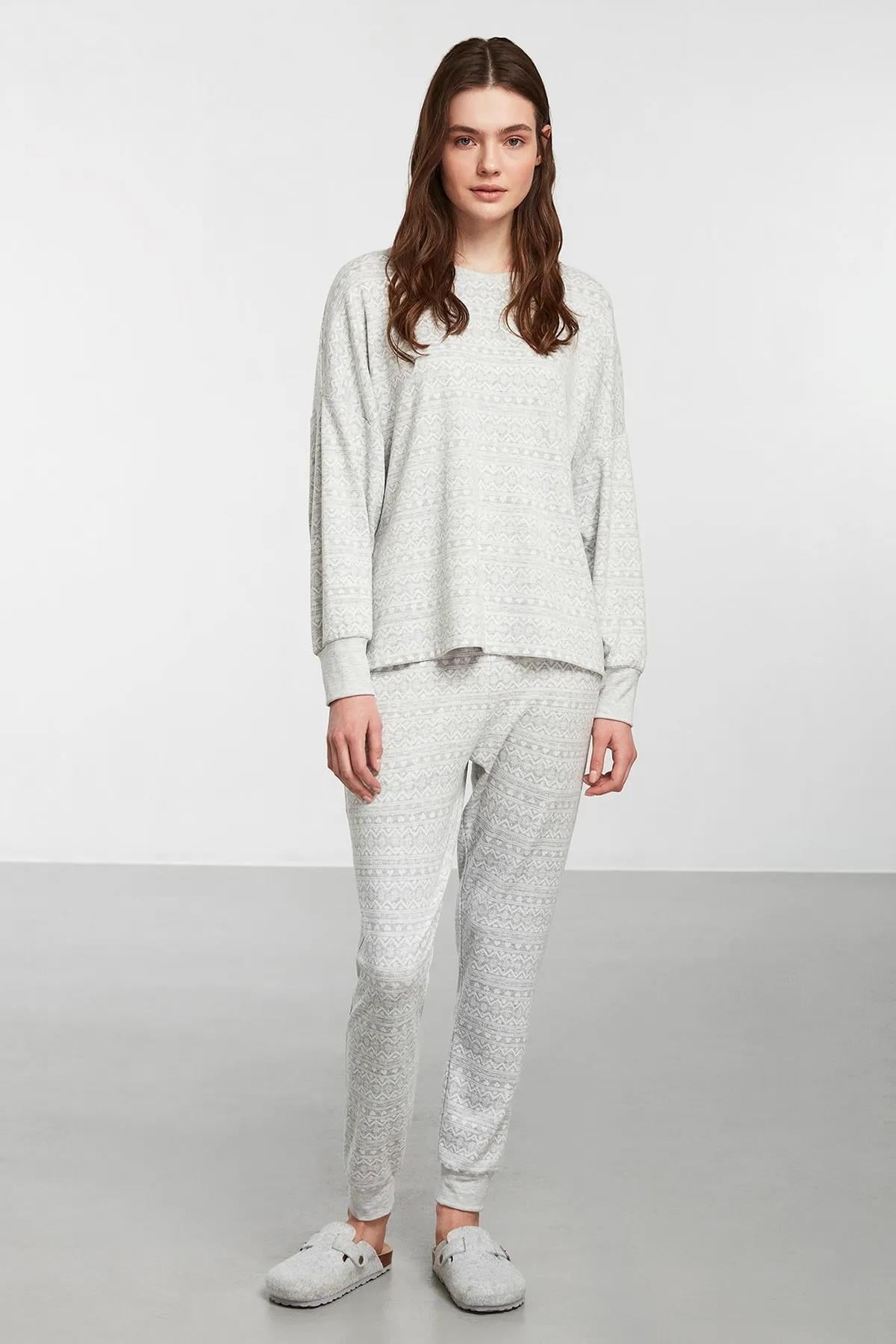 Catherines Pijama Takım Kar Desen 1932PJTK
