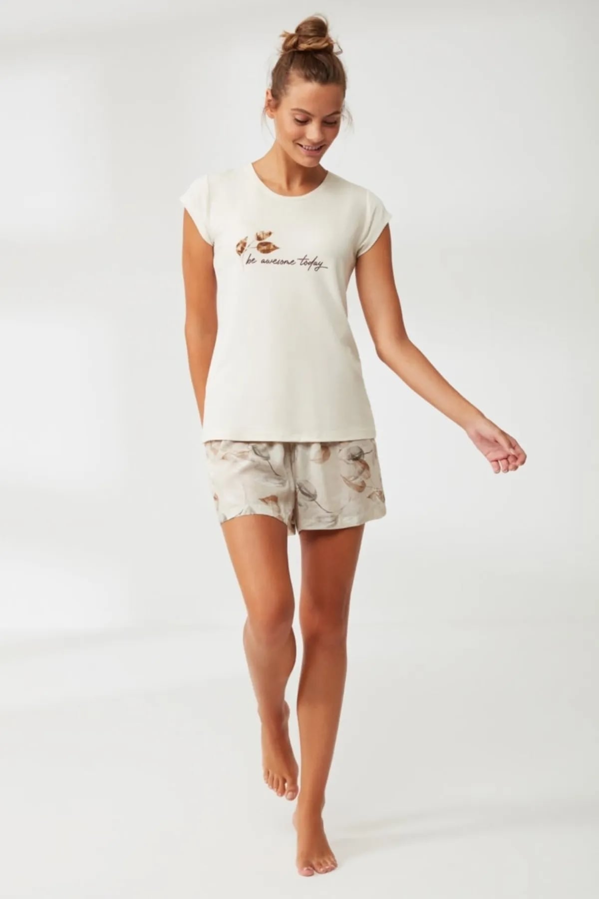 Catherınes Şort Takım Bej 2118SORTTK