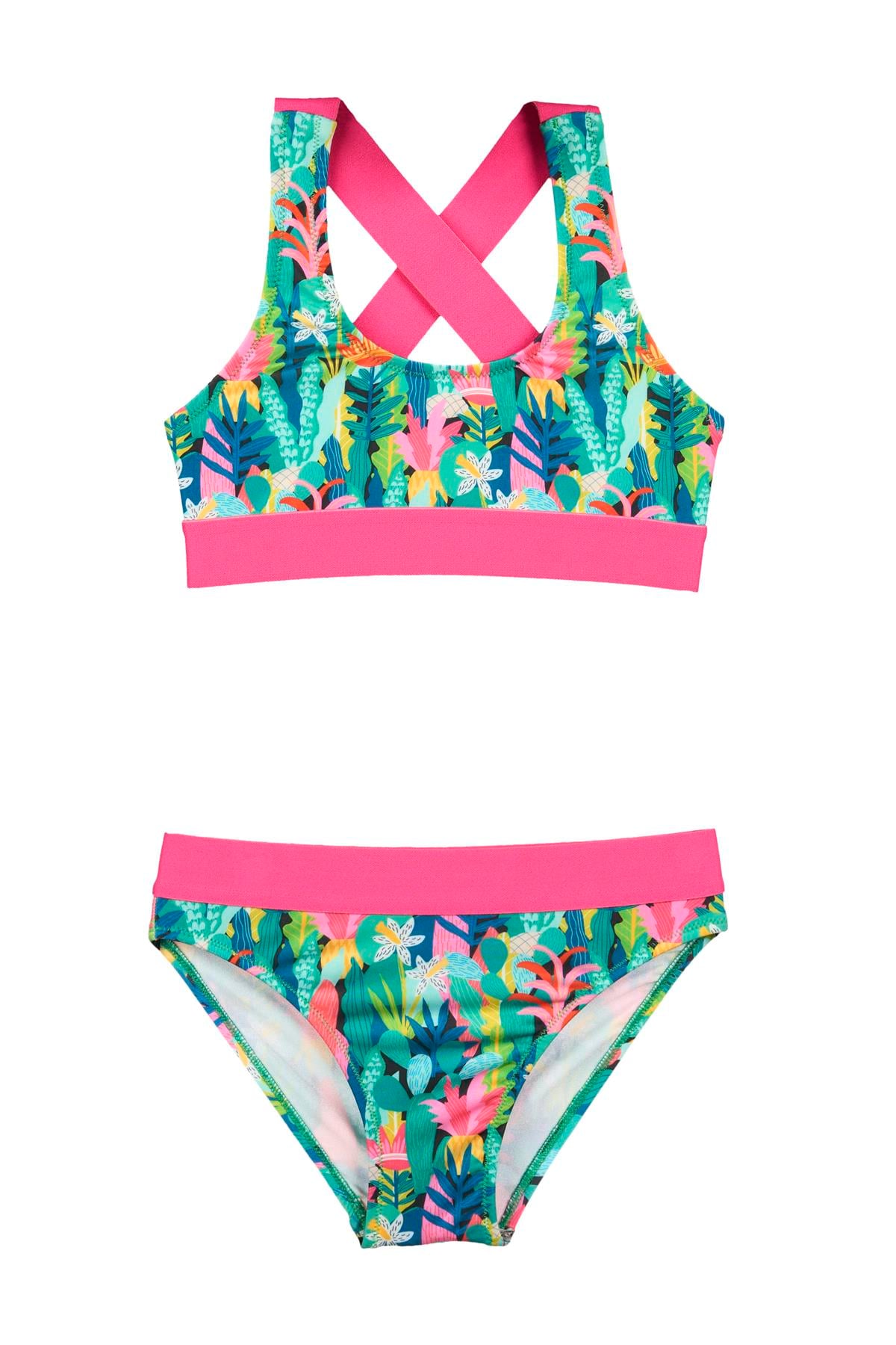 Lastikli Çocuk Bikini Tropıc 234201-D