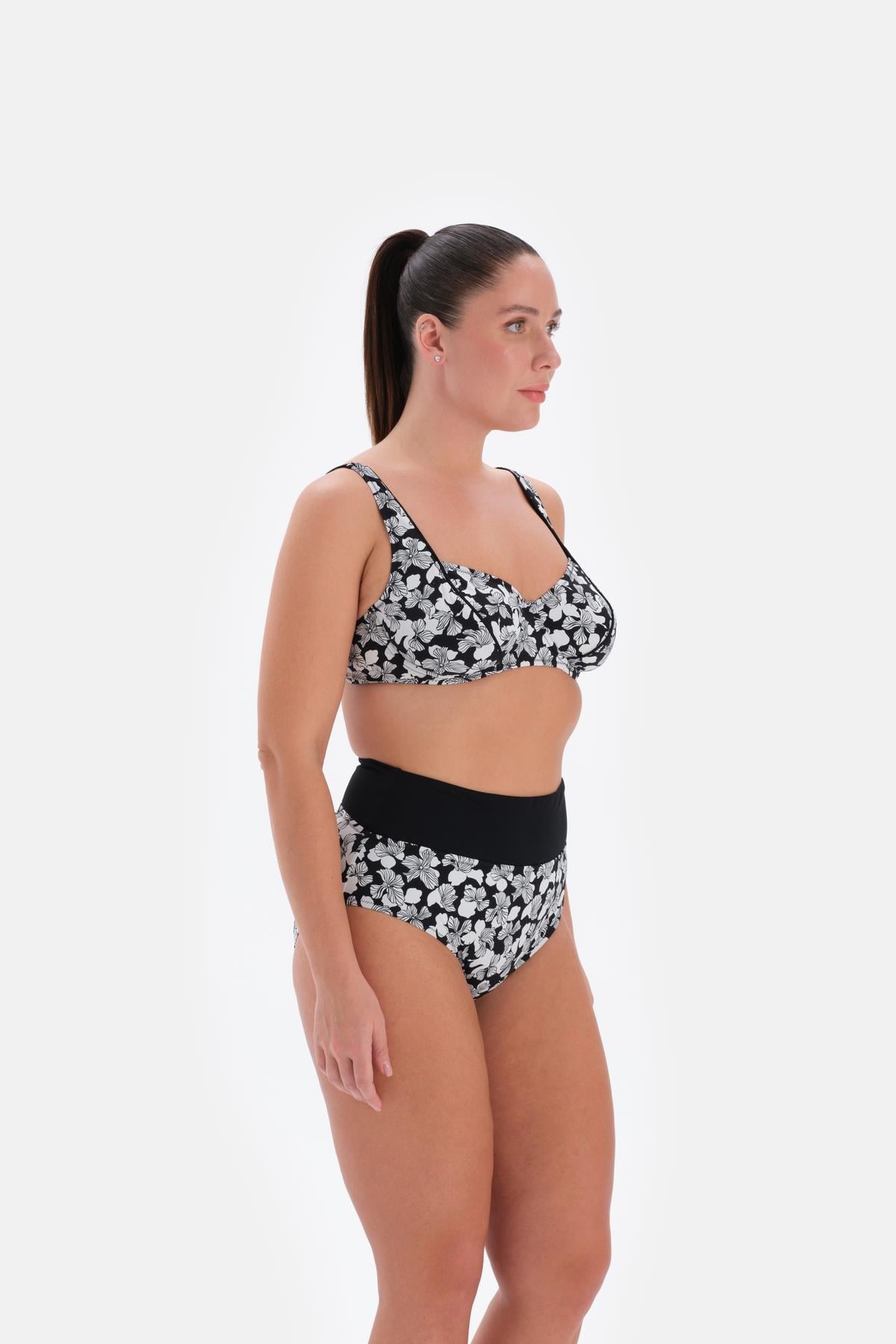 3240BK BALENLİ BİKİNİ TK - SİYAH BEYAZ