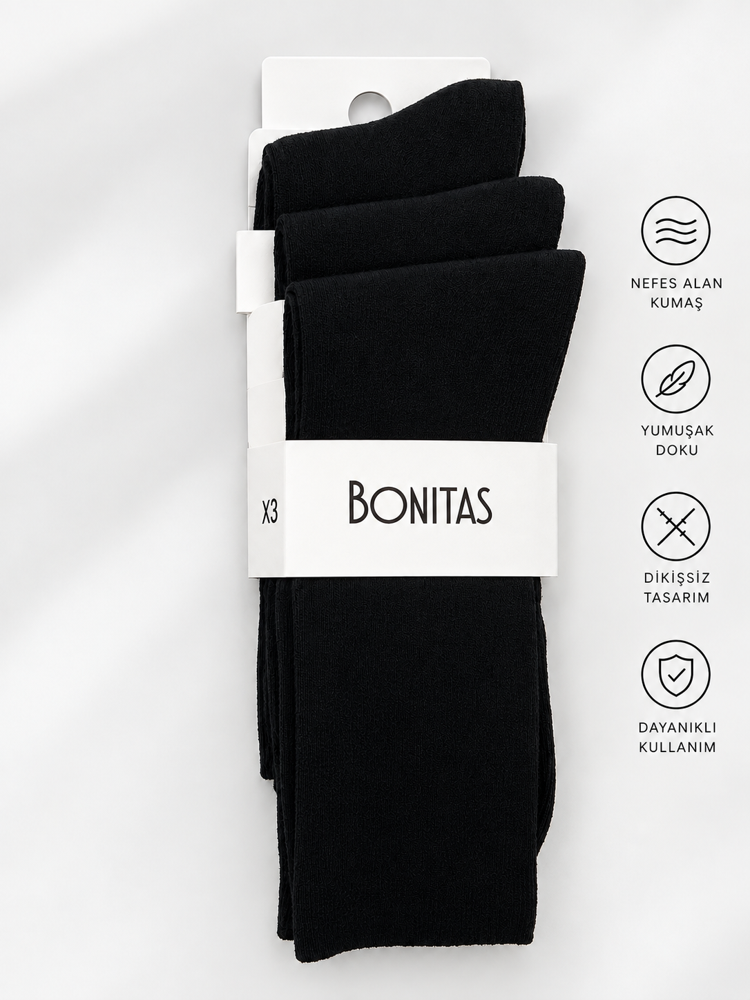 Bonitas 3'lü Çorap Seti