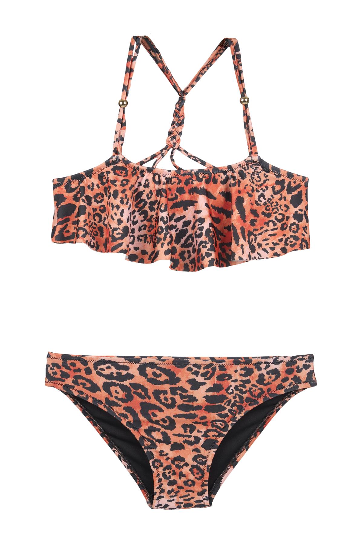 Volanlı Aksesuarlı Çocuk Bikini
