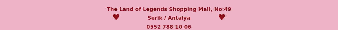 NOK İstanbul Antalya Şubesi - The Land of Legends AVM, No:49 Serik Antalya - 0552 788 10 06