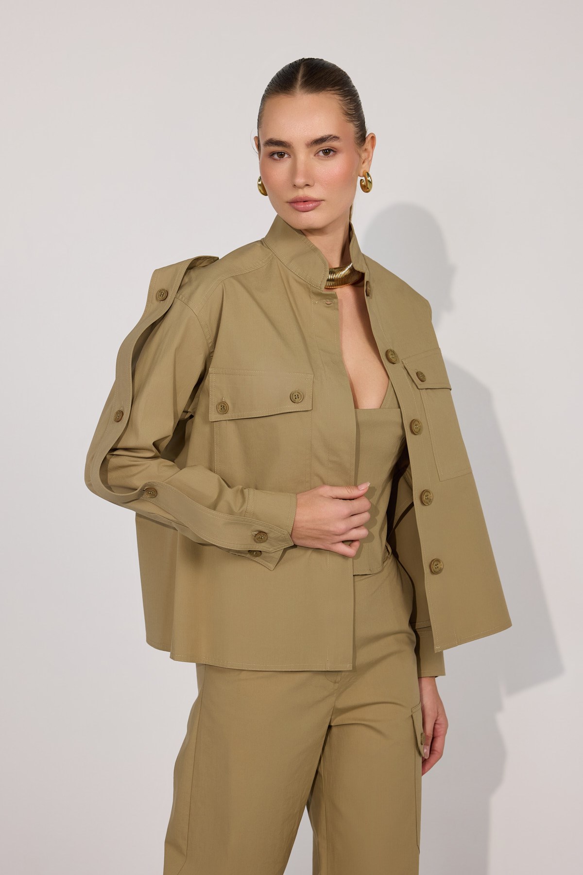 Crown Safari Jacket Bronze Brown