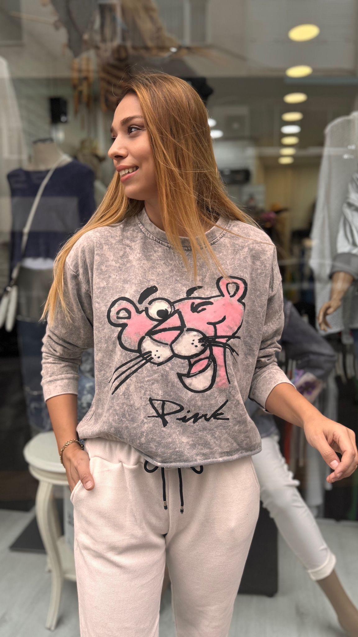  Sweat Pembe Panter 