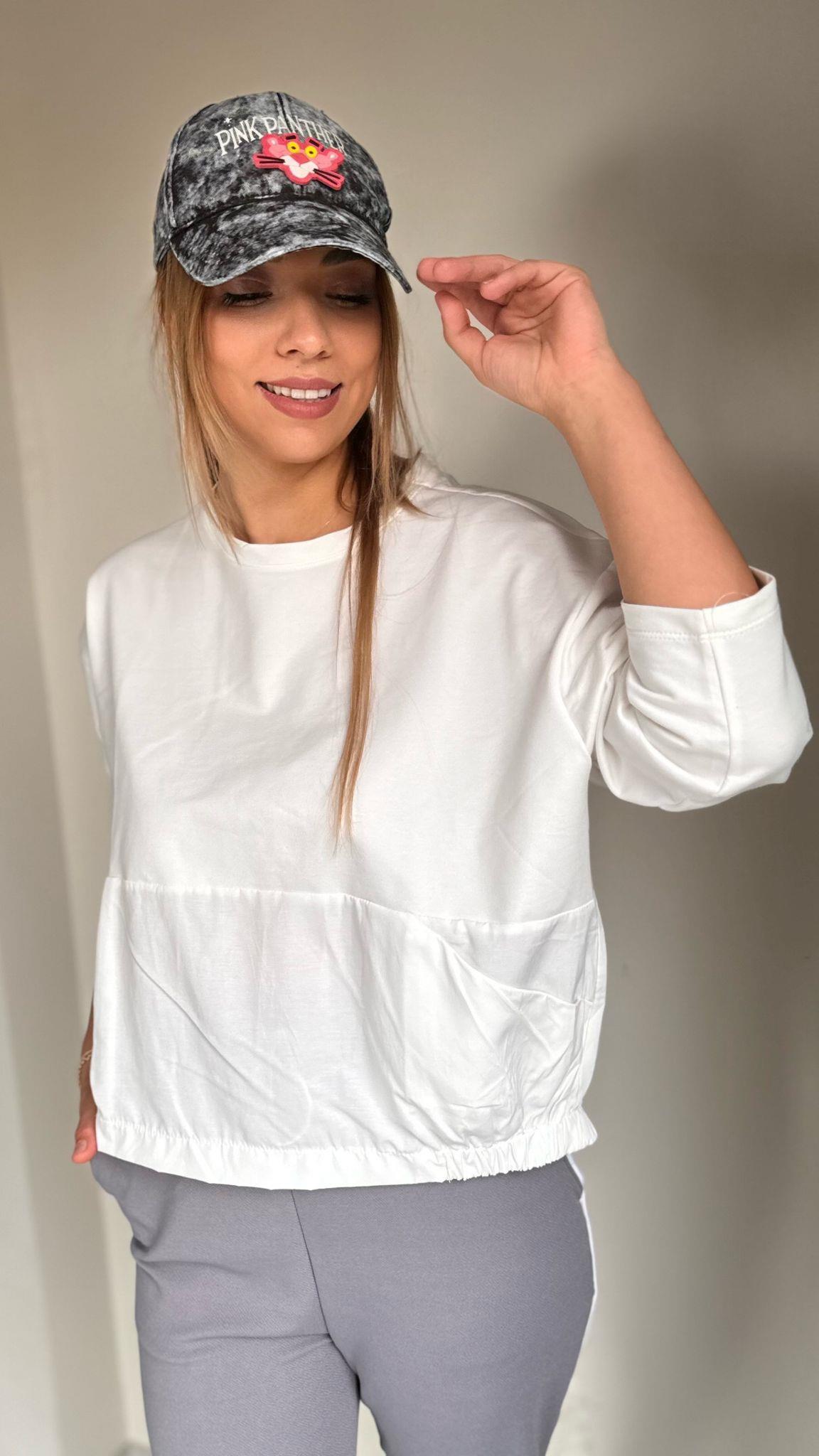 Arkasi Düğme Detay Sweatshirt