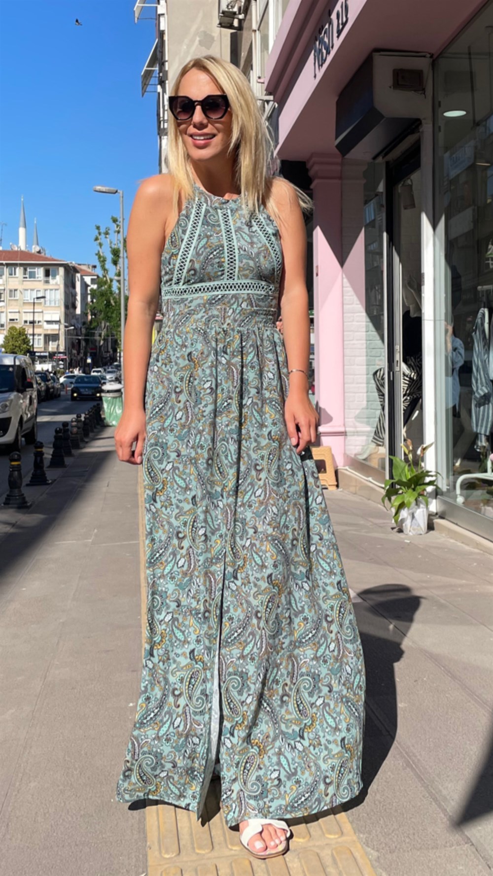Desenli Elbise