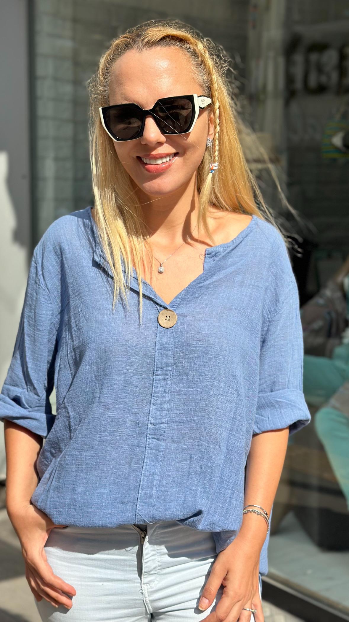 İthal Bluz Düğme Detay-3