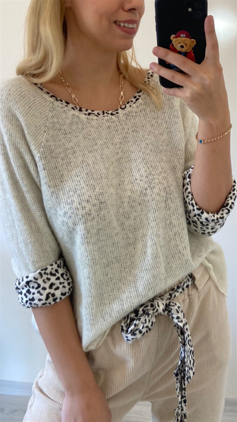 İthal Bluz Leoparli