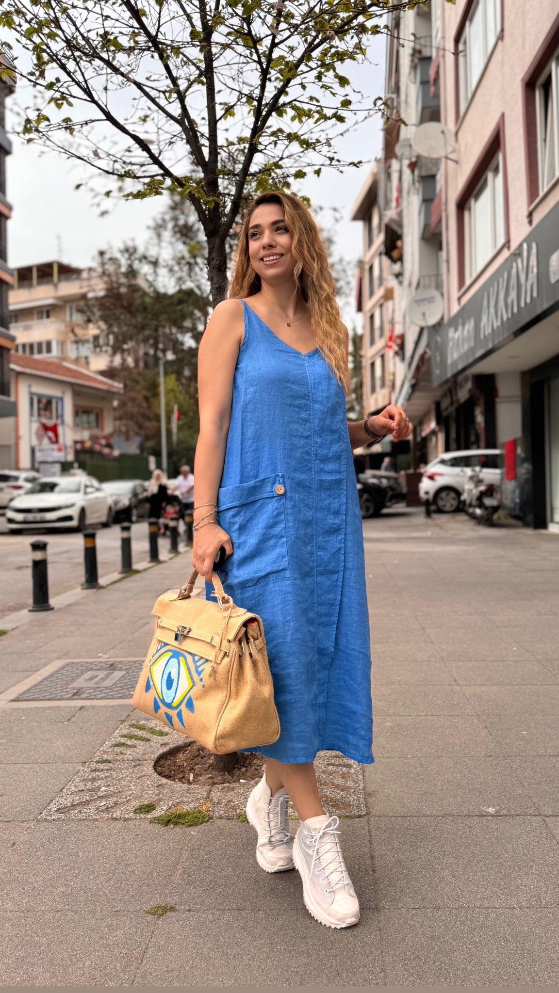İthal Elbise Keten Askılı 