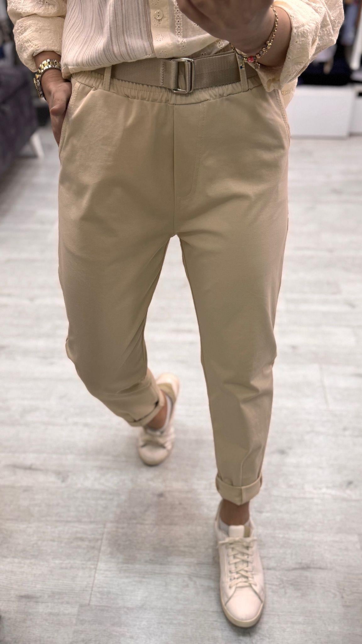 İthal Krem Pantolon  