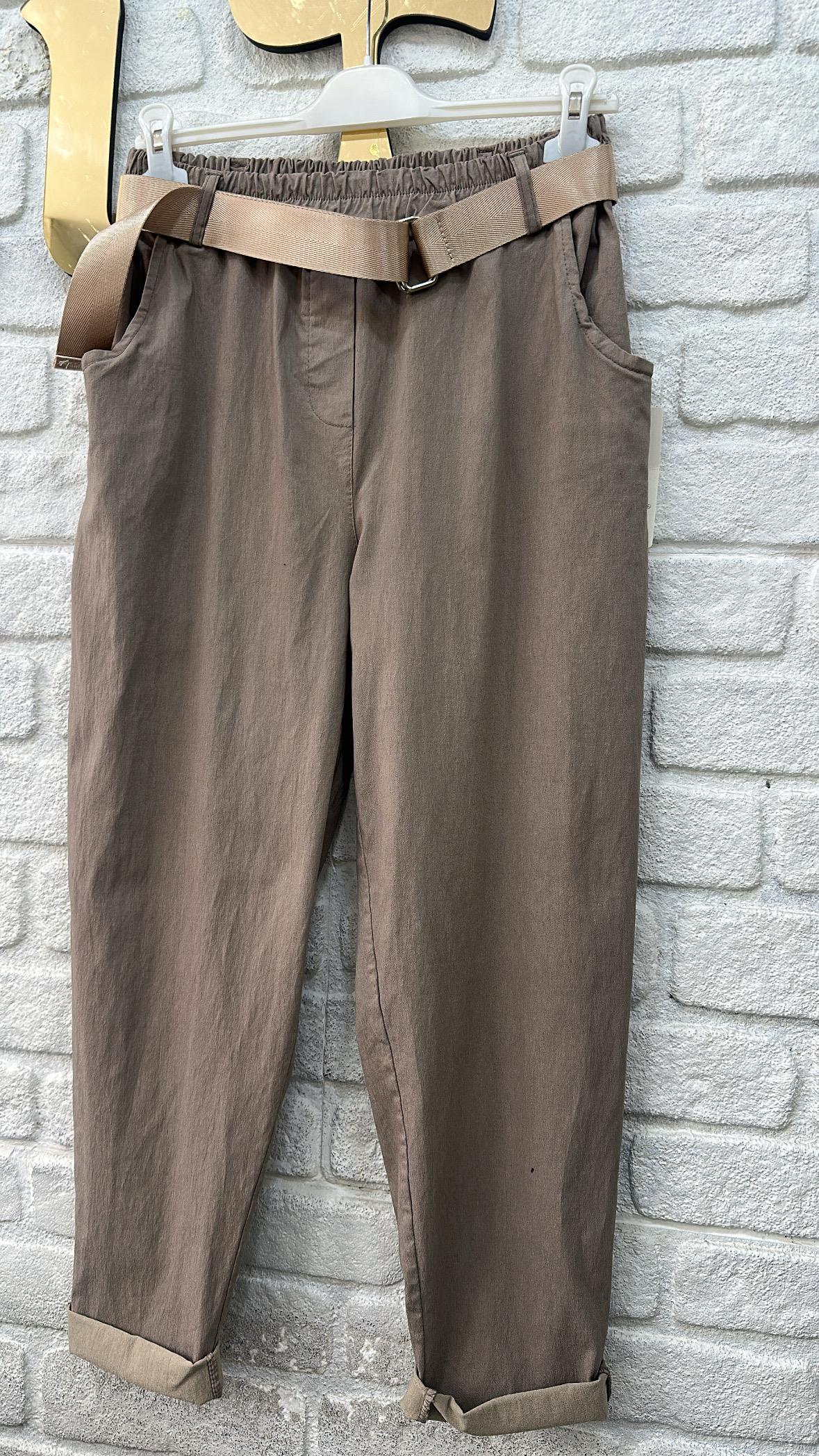 İthal Likrali Kemerli Pantolon