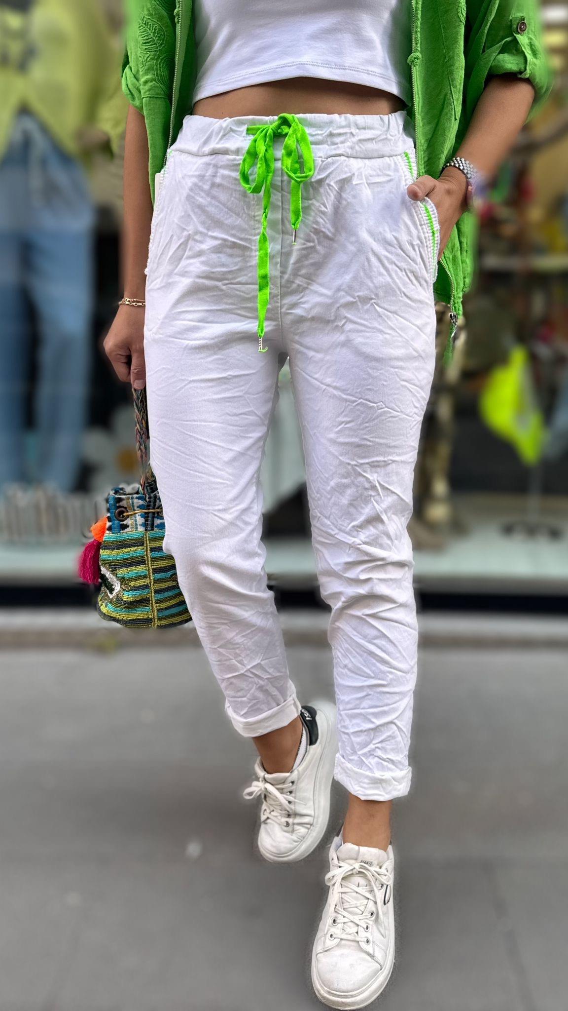 İthal Pantolon Neon Cep Detay
