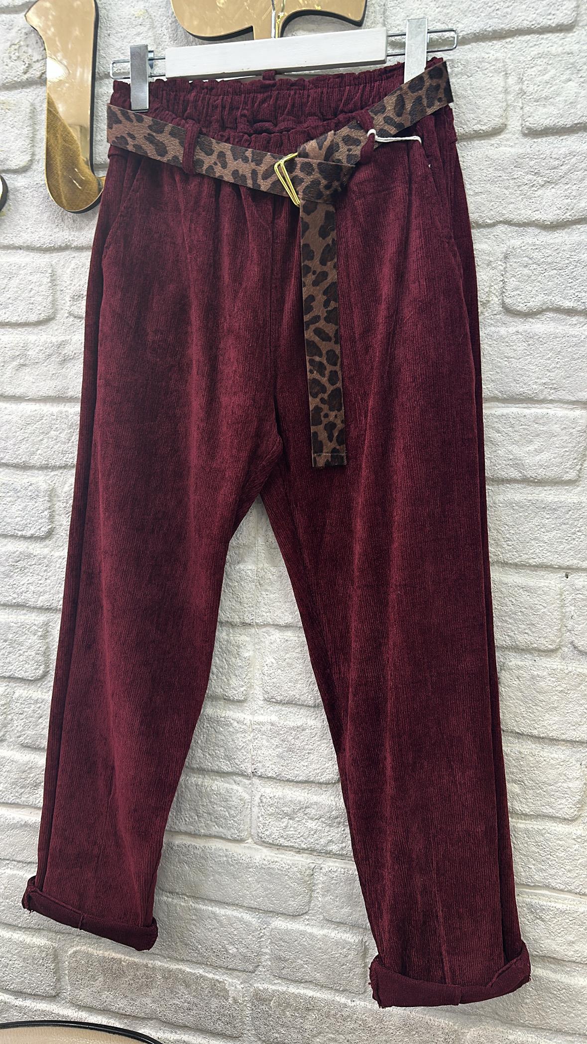 Kadife Pantolon İthal Kemerli 