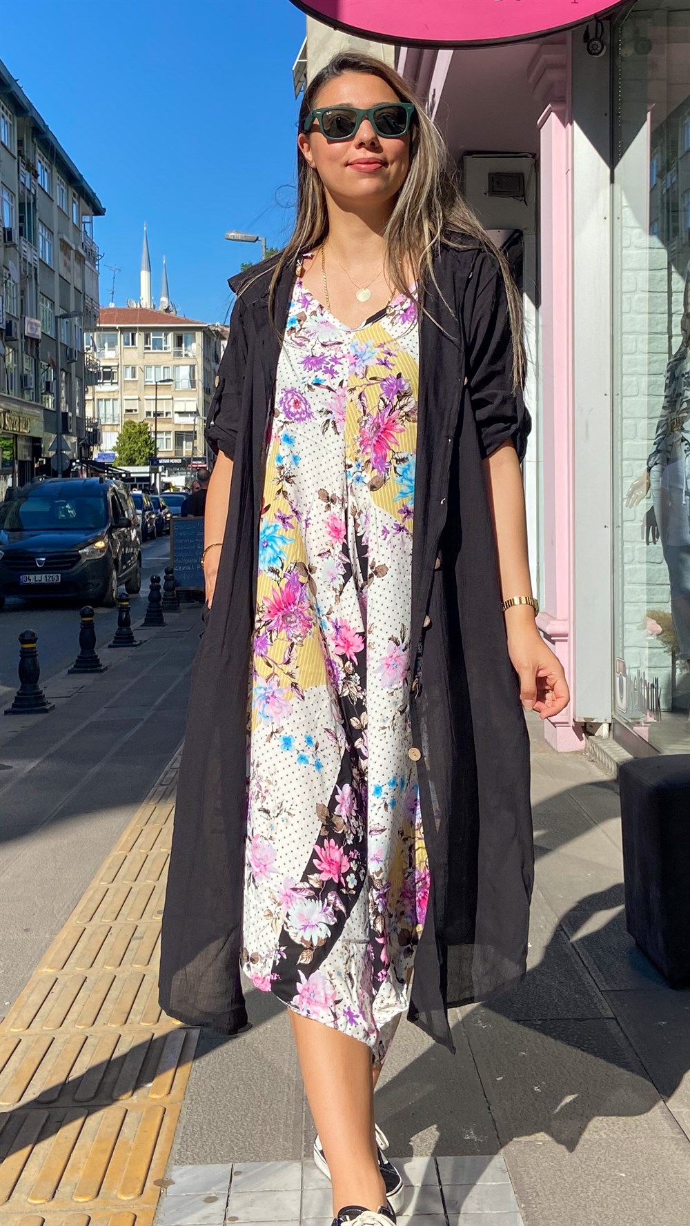 Kapşonlu Uzun Kap