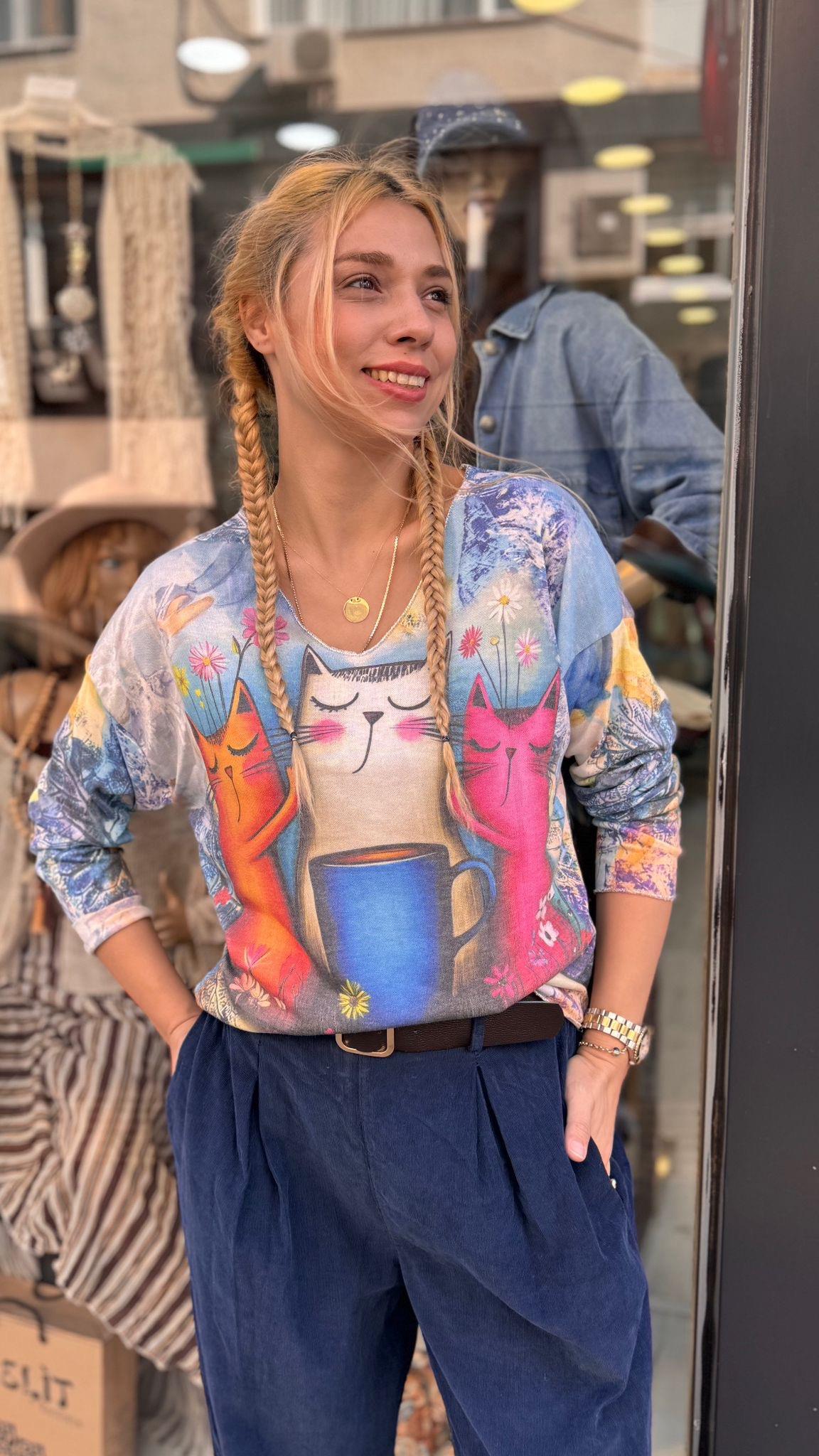 Kedi Rüyası Bluz