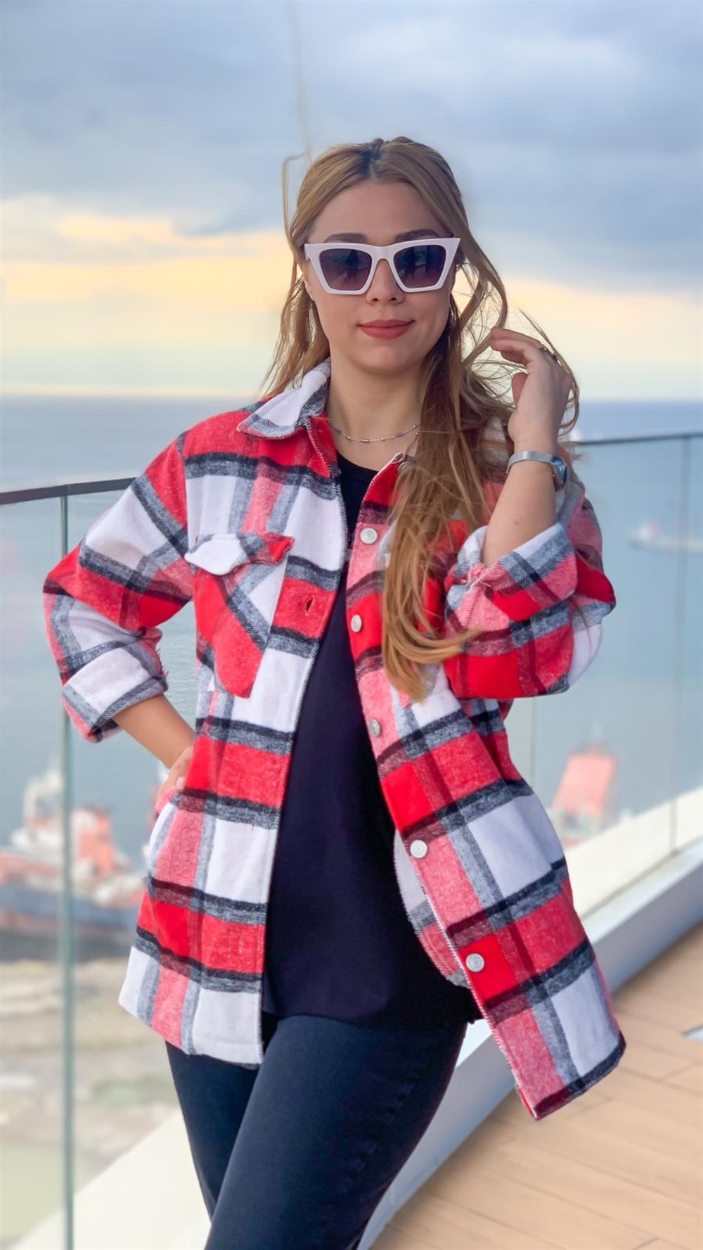 Kırmızı Oduncu Kaşe Gömlek 