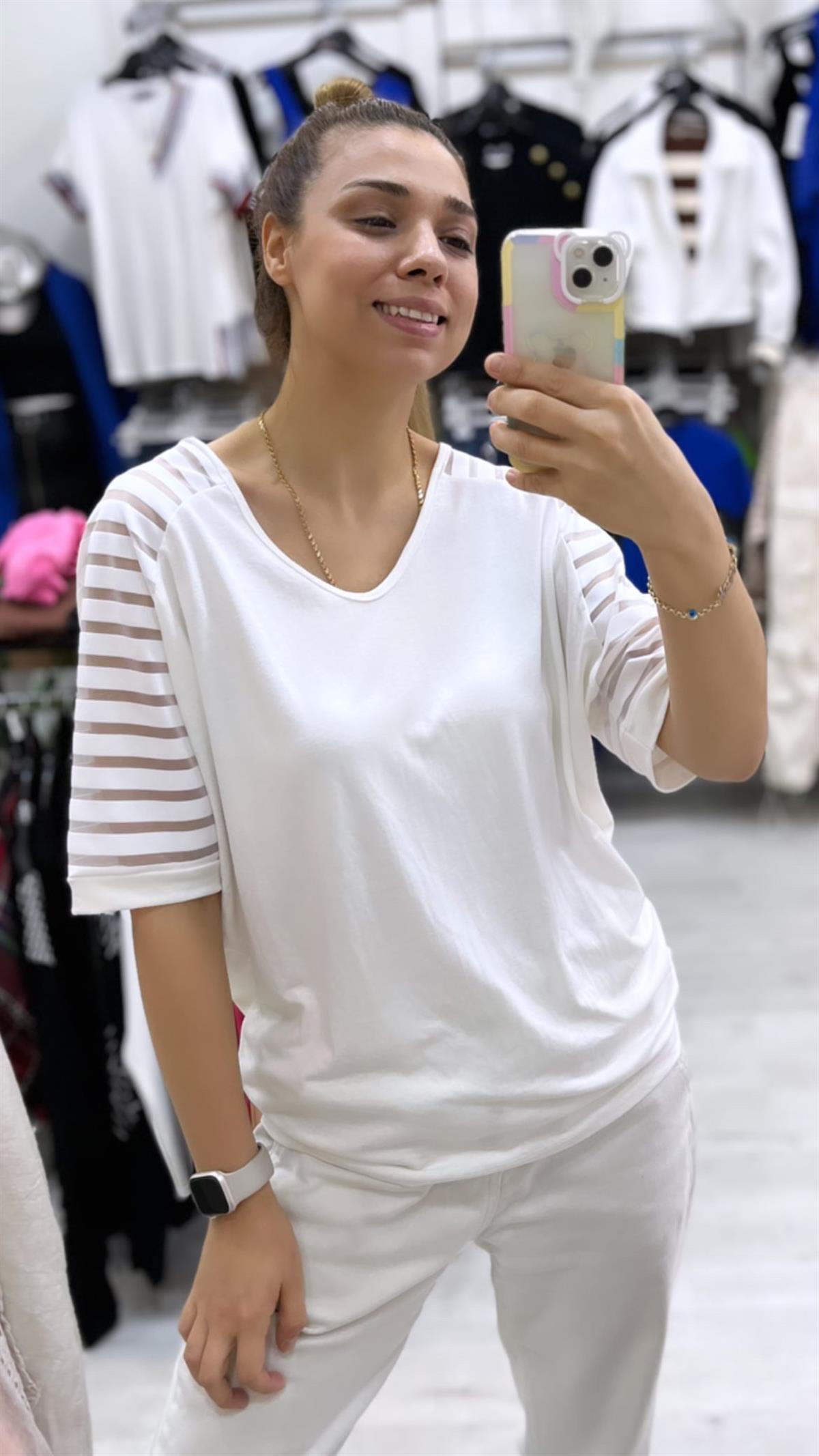Kol Detay Tshirt-2