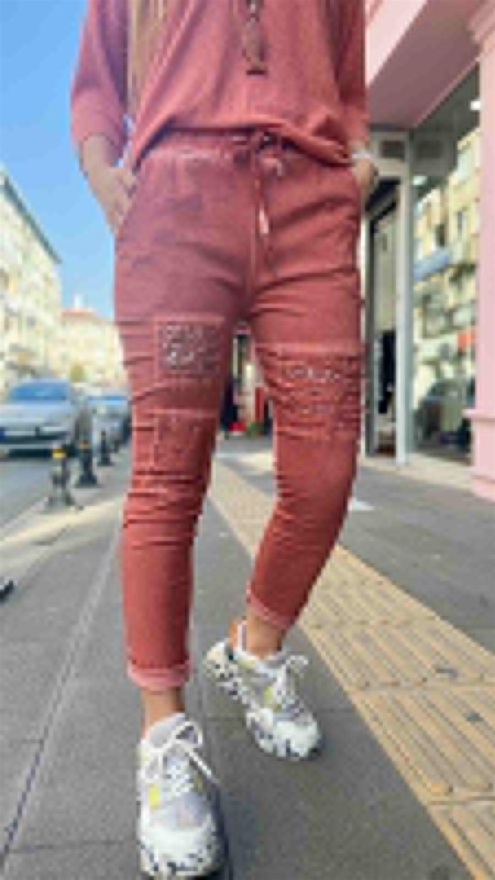 Payet Desenli İthal Pantolon