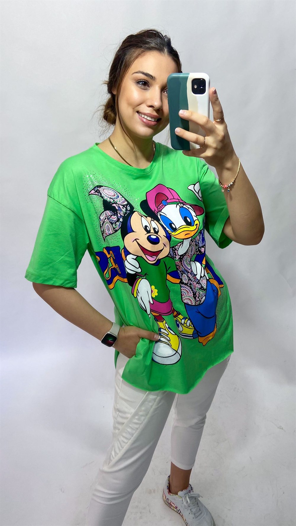 Salaş Renkli Mickey Tshirt1