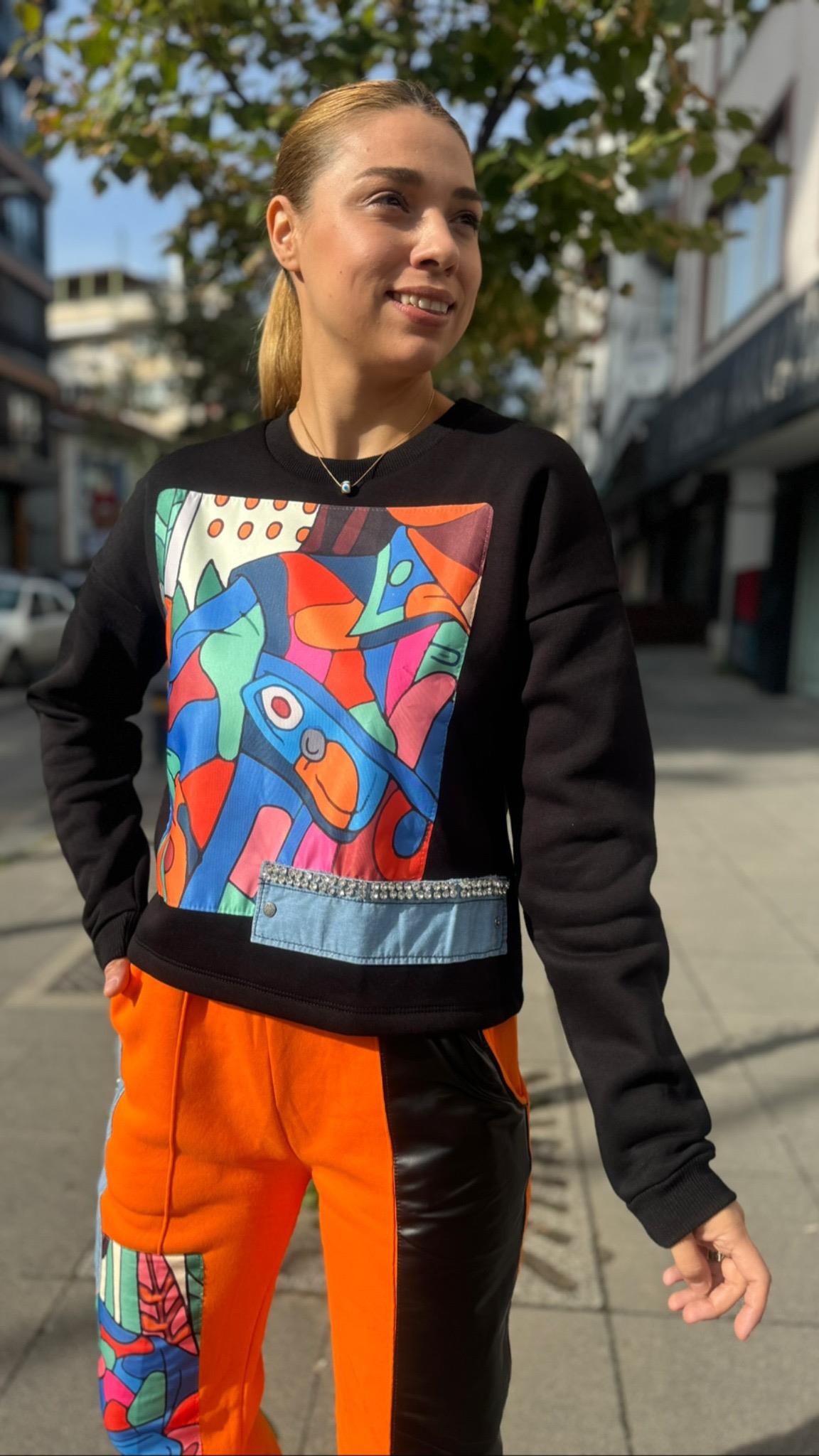 Tasarım Sweatshirt Renkli