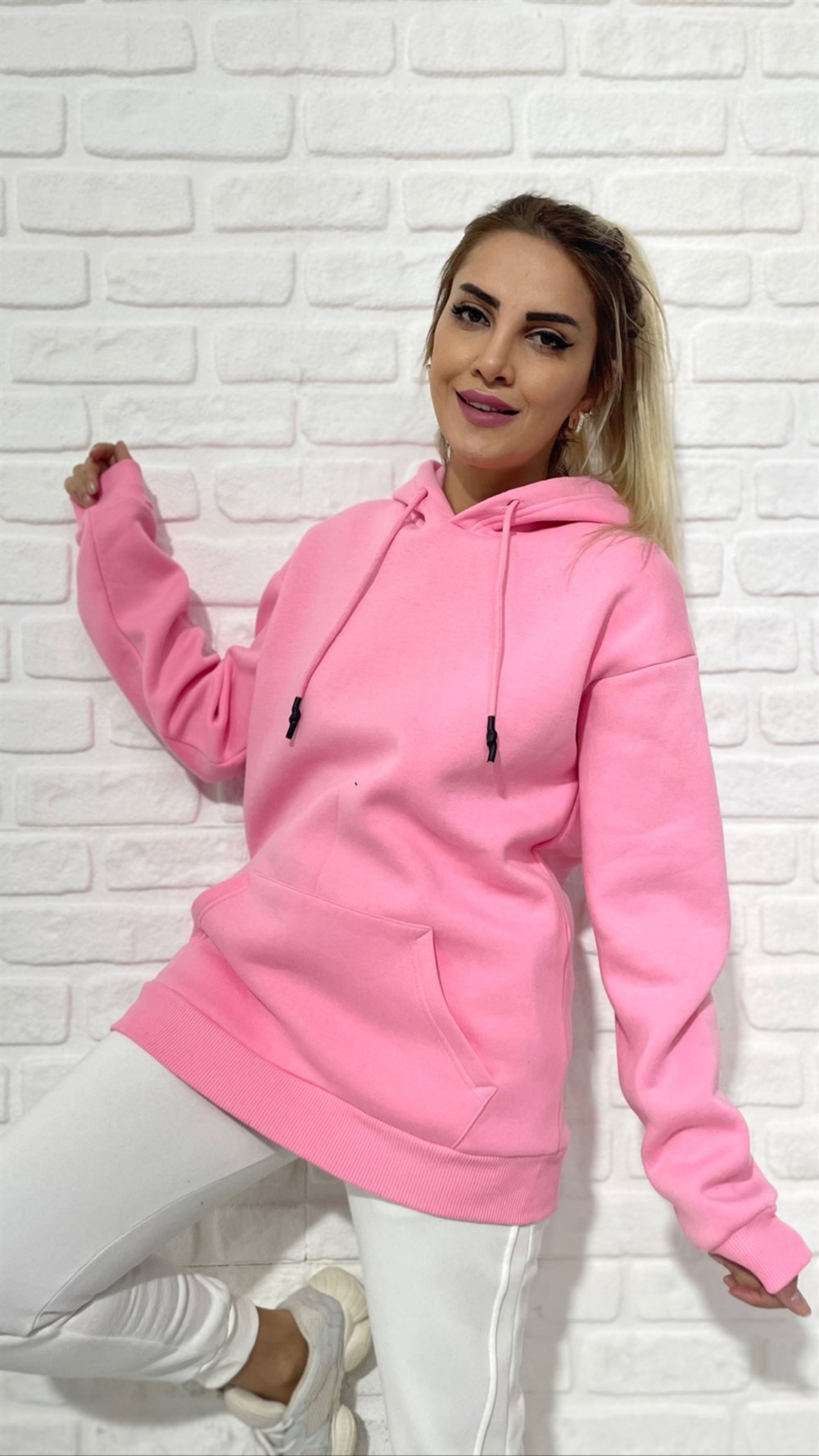 Yandan Cepli Kapşonlu Sweat
