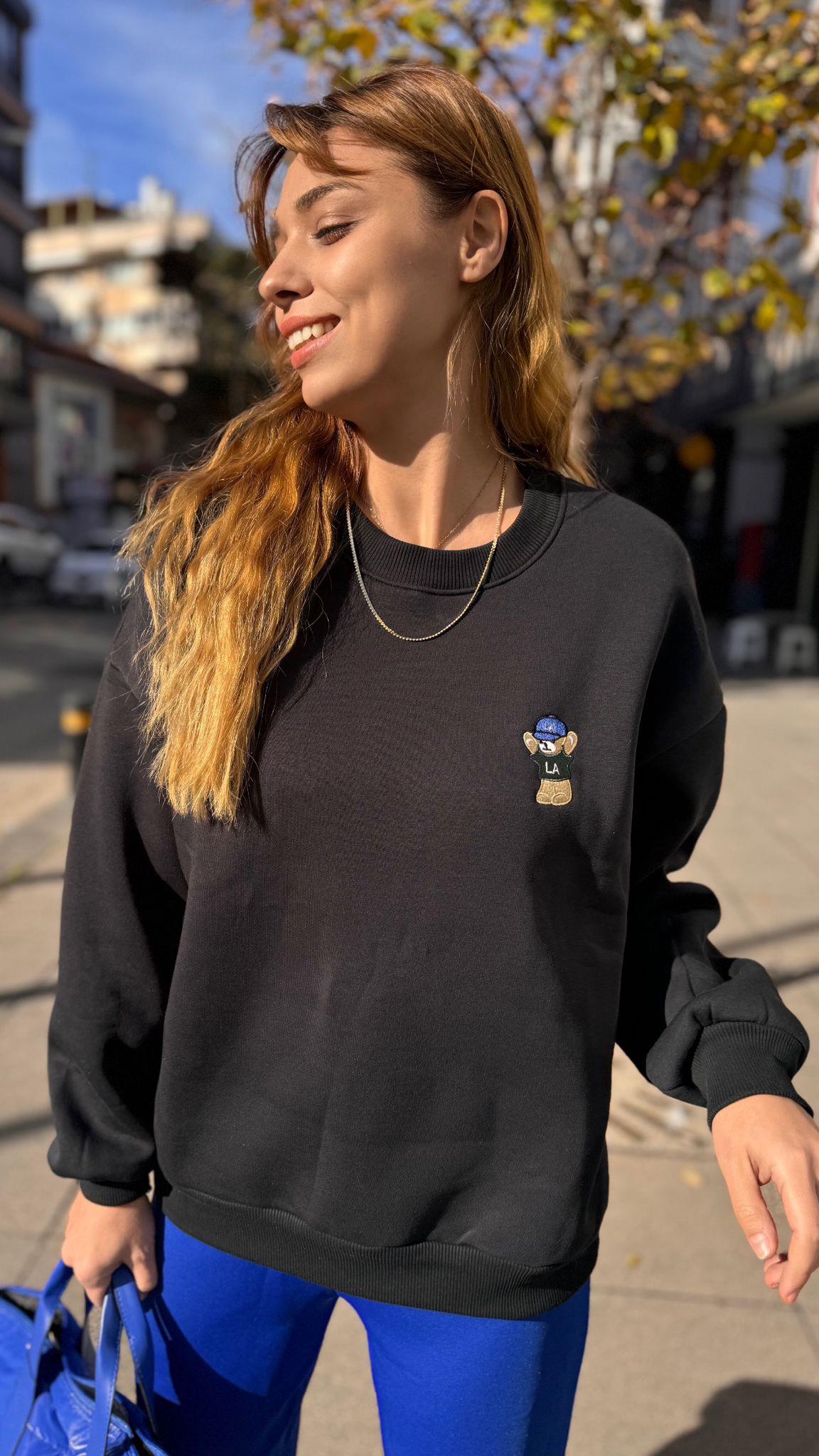Ayıcık Detayli Sweat 
