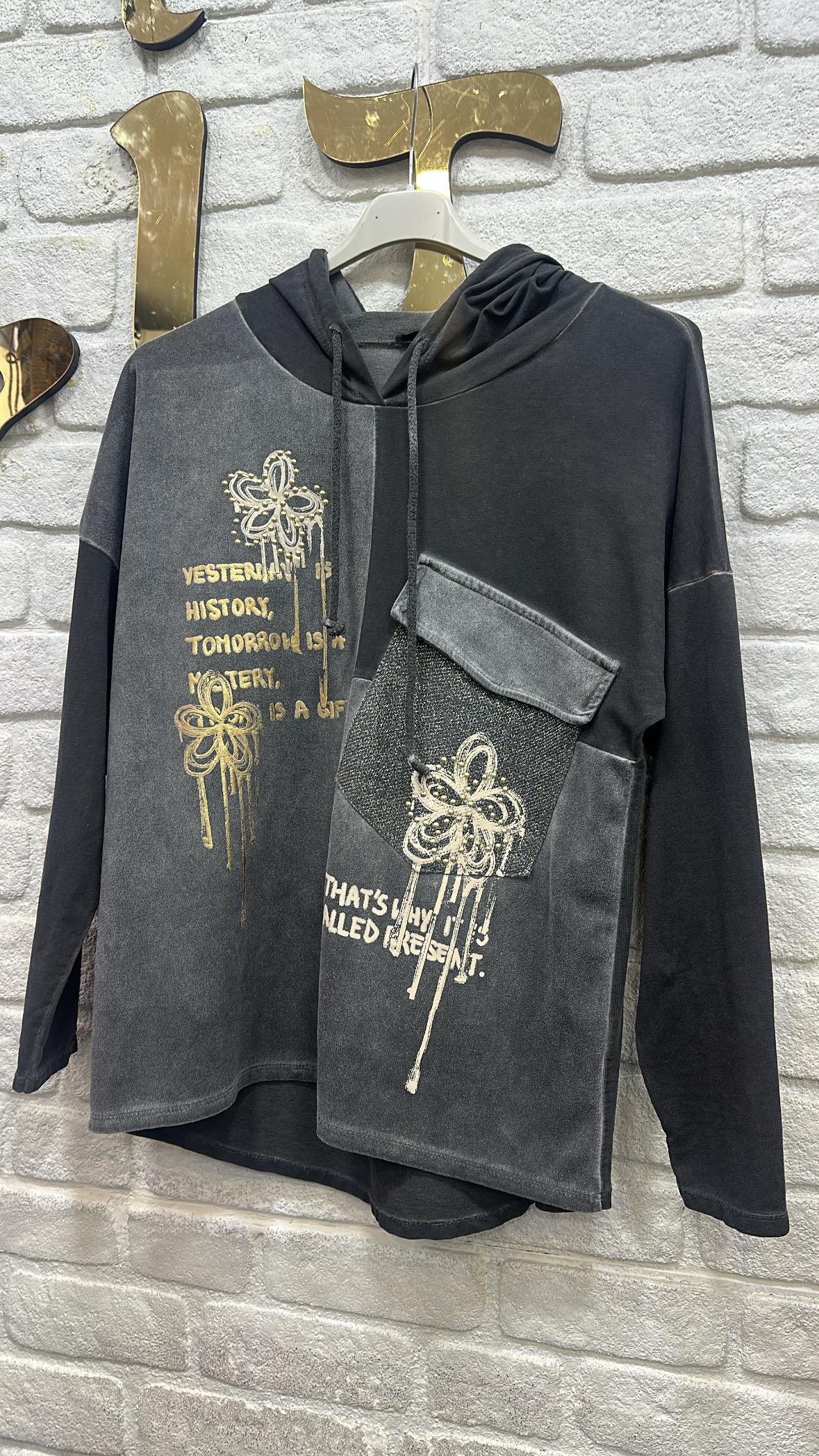 Cep Detay Sweatshirt 