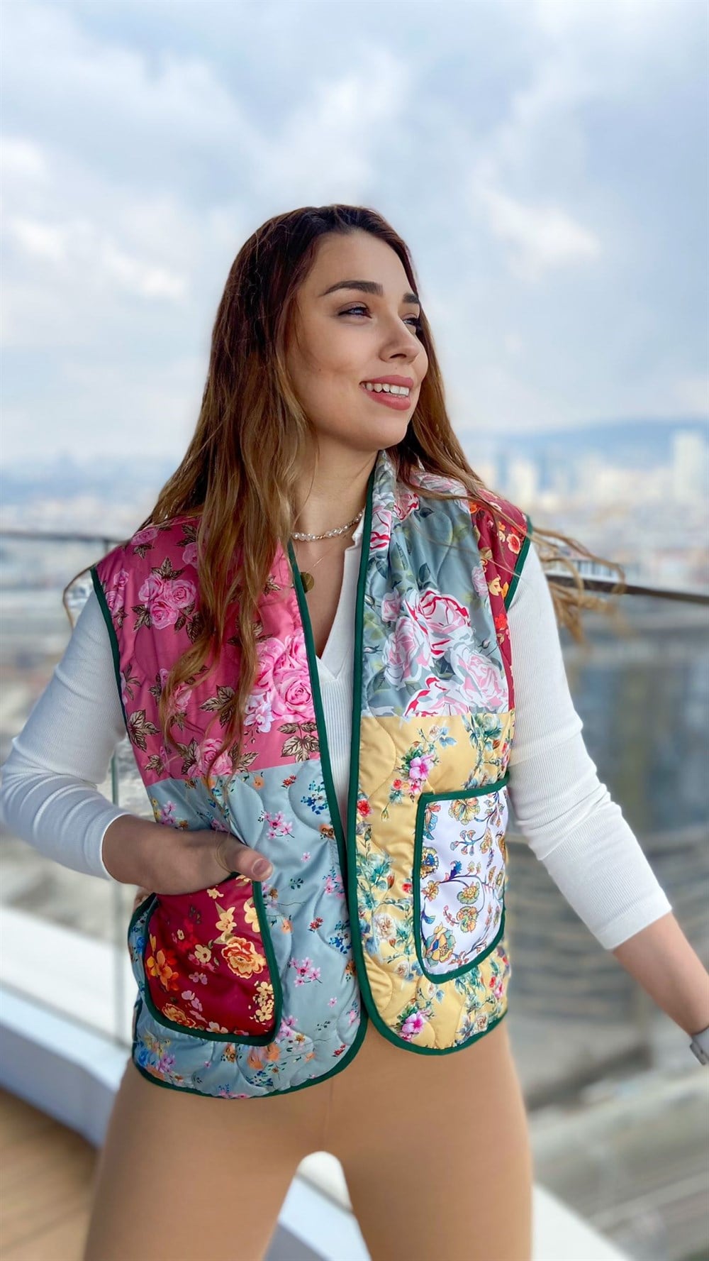Desenli Yelek 
