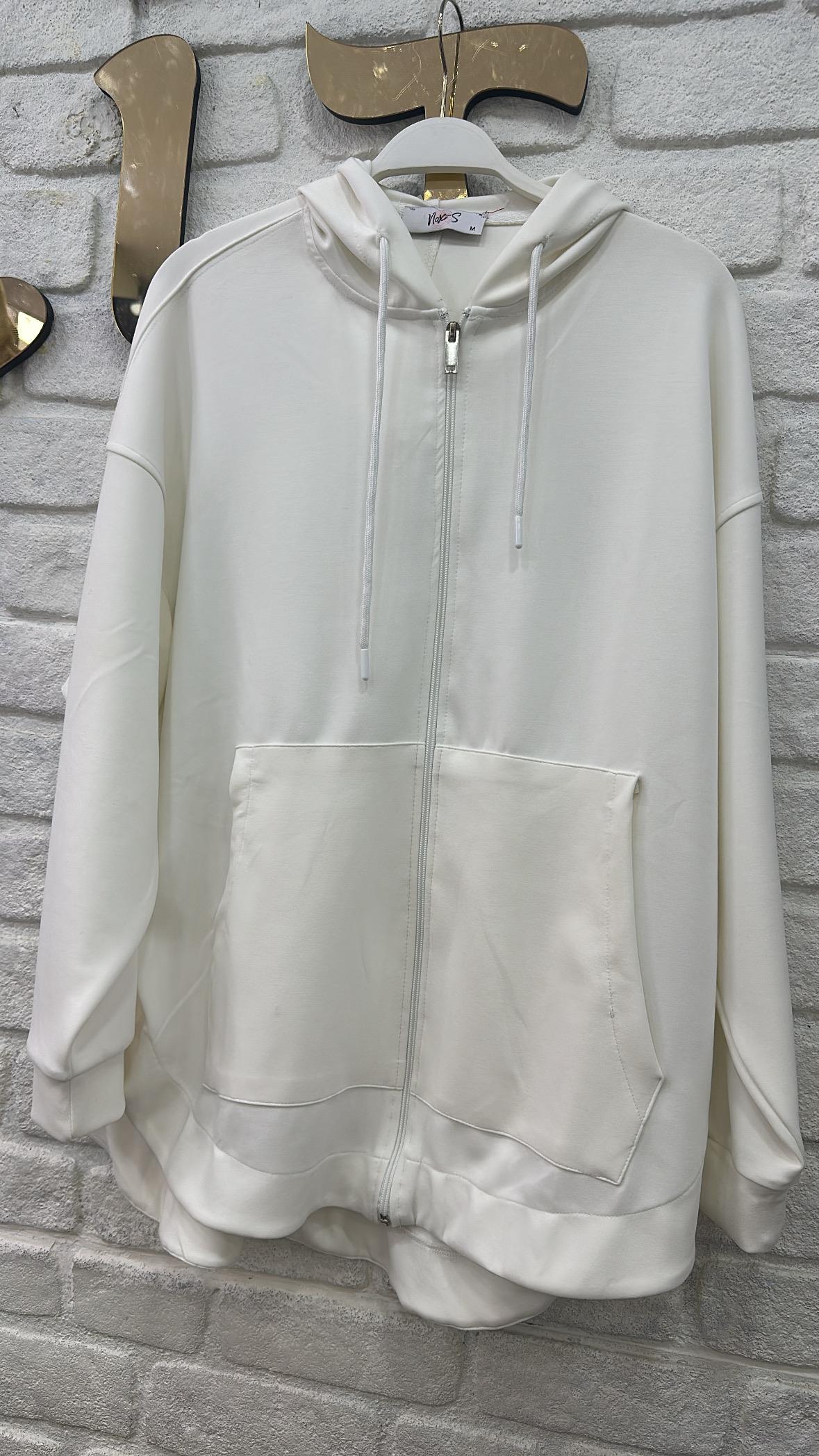 Fermuarlı Kapşonlu Sweat Modal