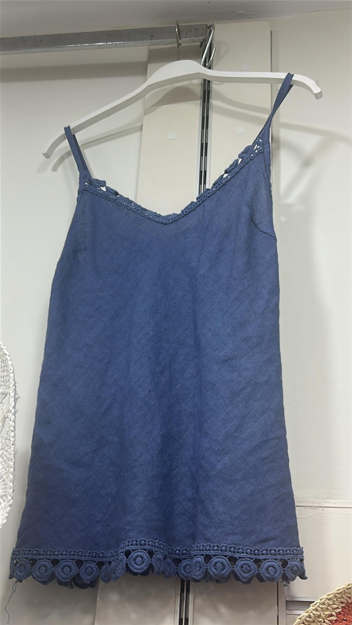 İthal Bluz Askılı Keten 