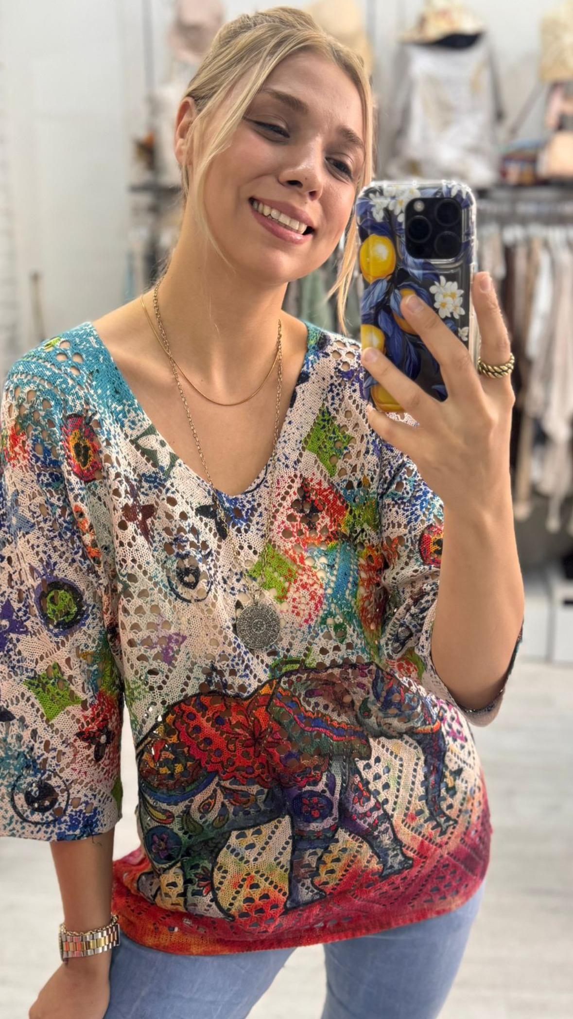 İthal Bluz Fil Detaylı