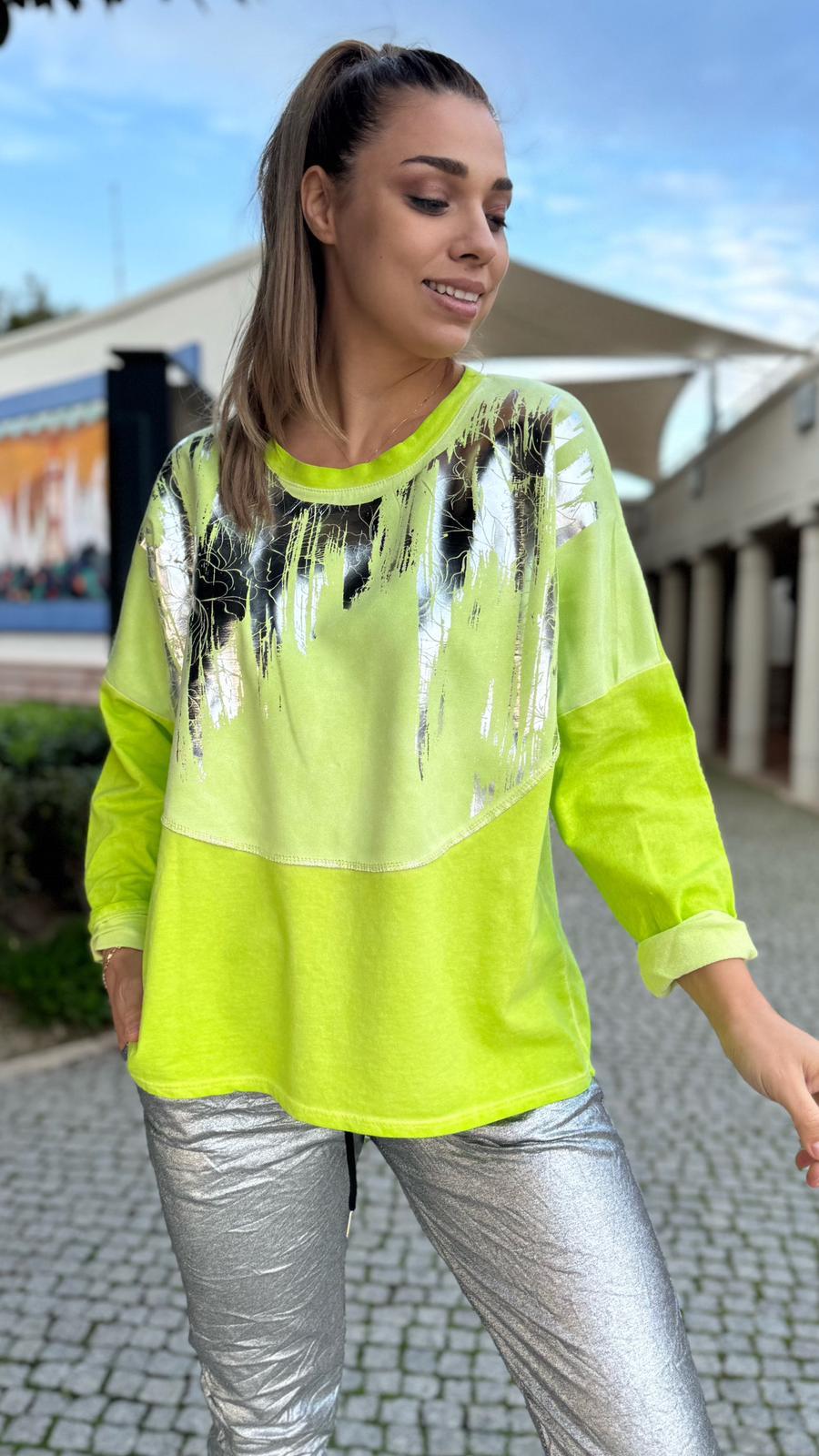İthal Bluz Gümüş Desen