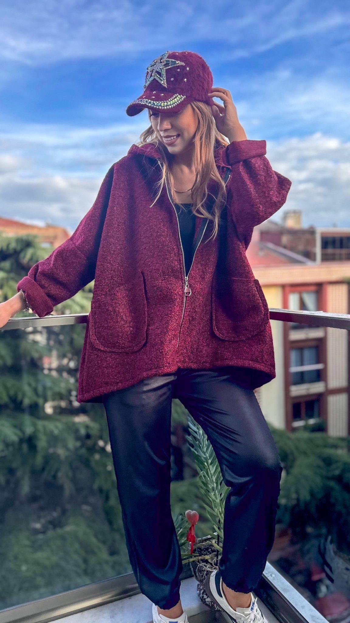 İthal Ceket Kapşonlu 