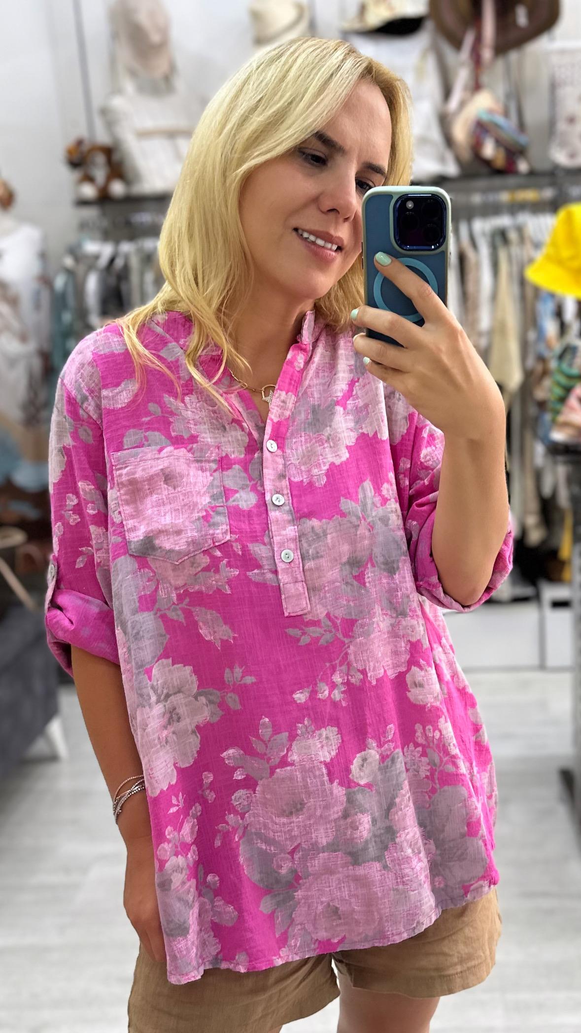 İthal Gömlek Pembe
