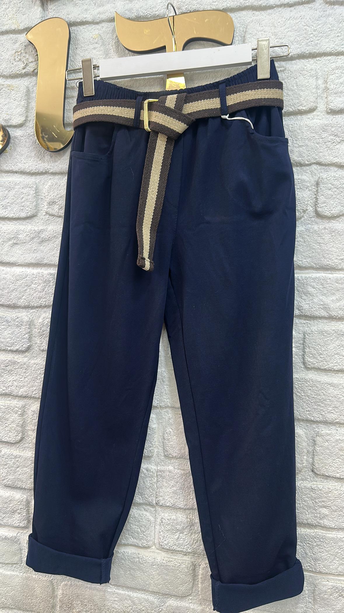 İthal Kemeri İki Renk Pantolon