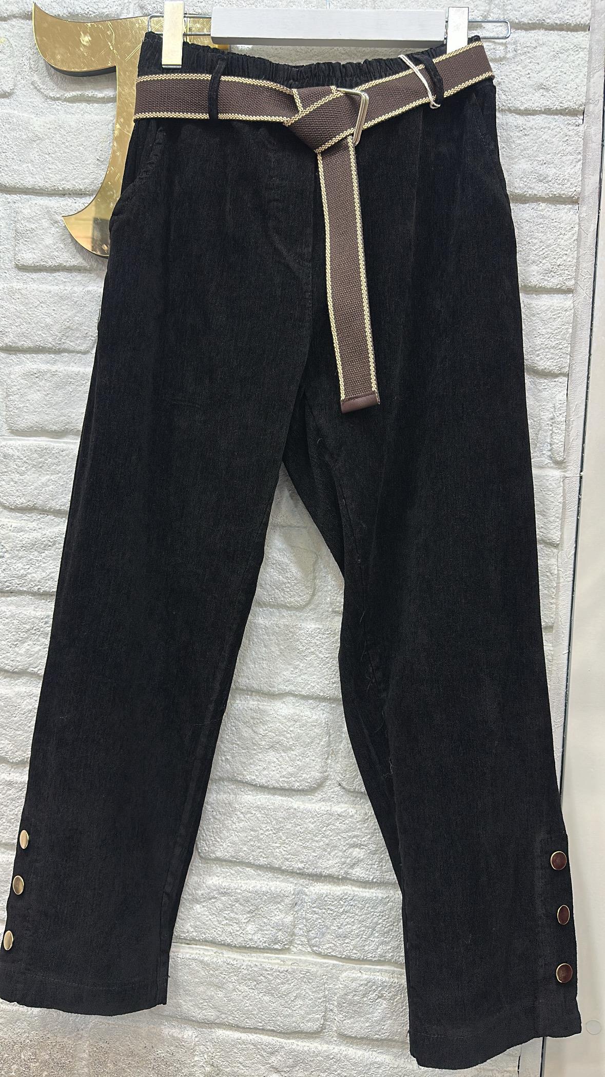 İthal Paçası Düğmeli Pantolon  