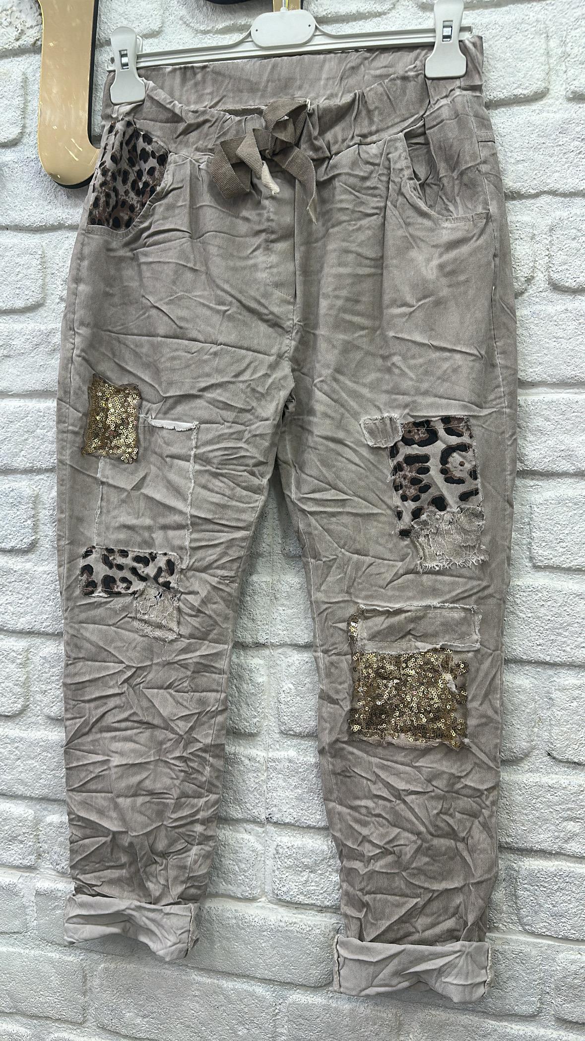 İthal Pantolon Leopar Pul