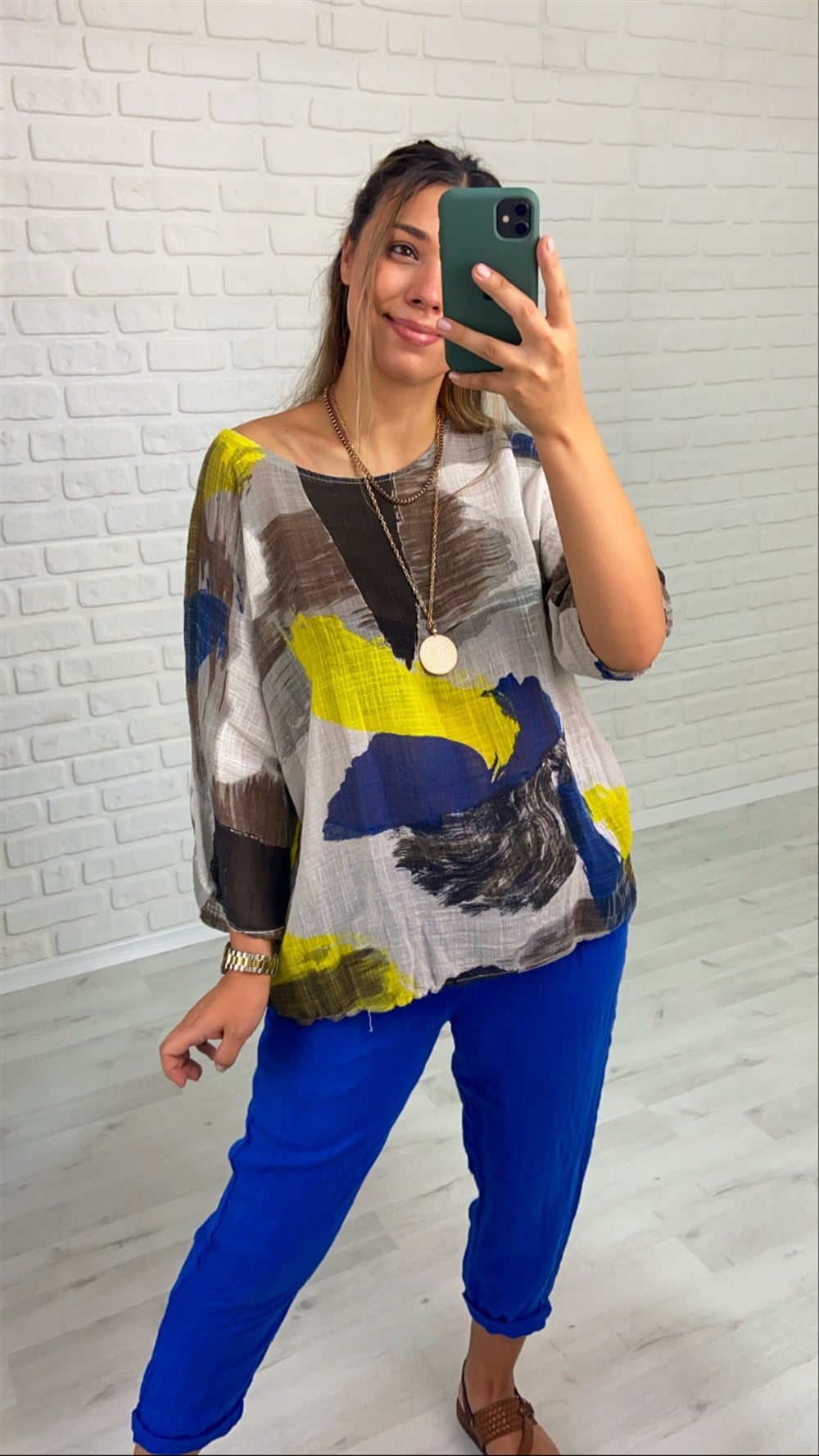 İthal Patchwork Bluz