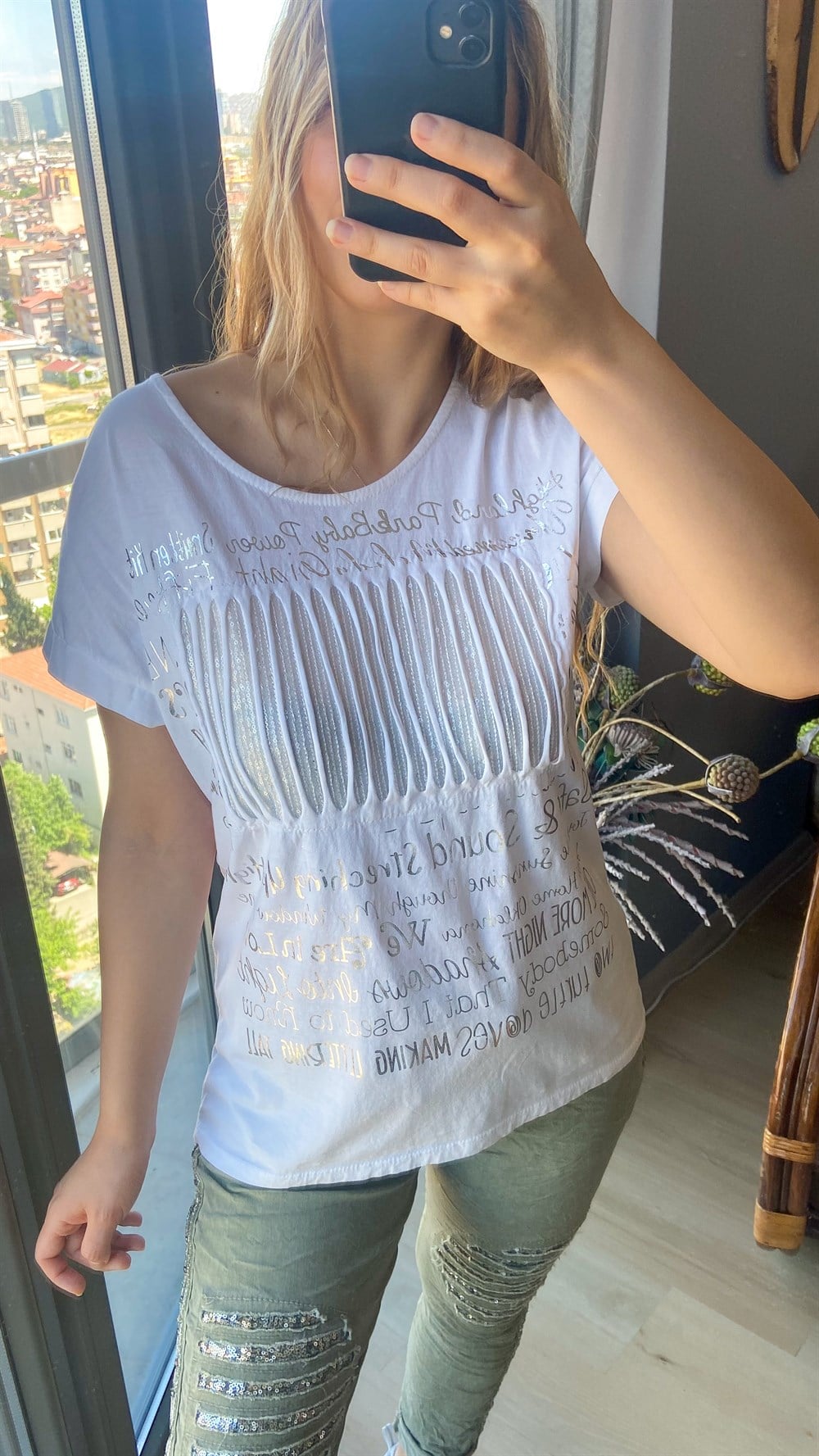 İthal Payetli T-shirt