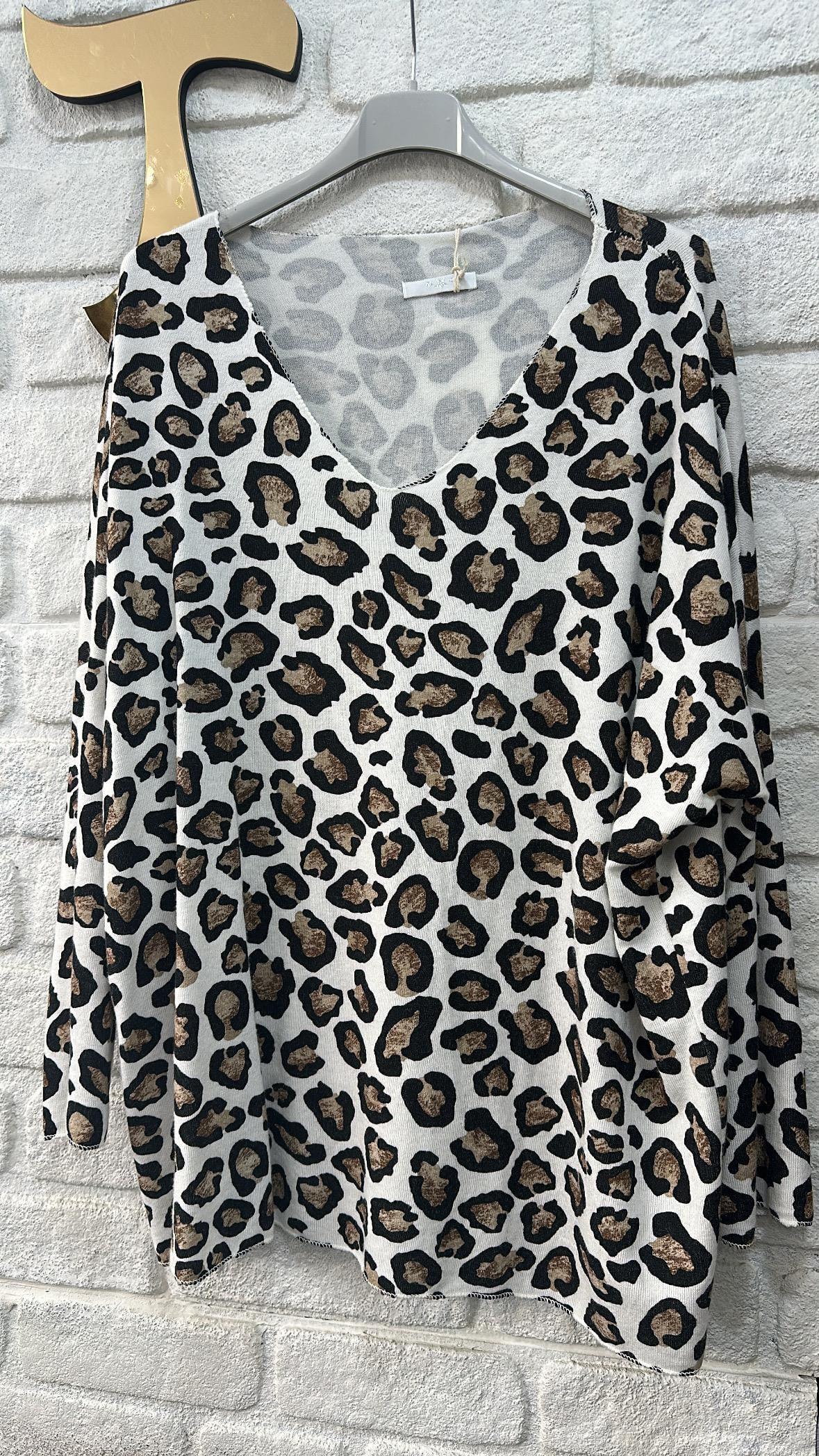 İthal V Leopar Bluz