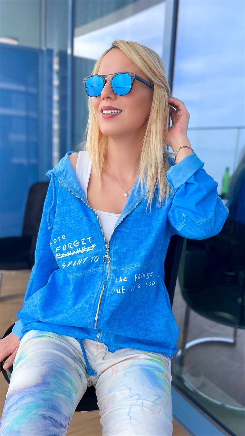 Keten Yazılı İthal Ceket