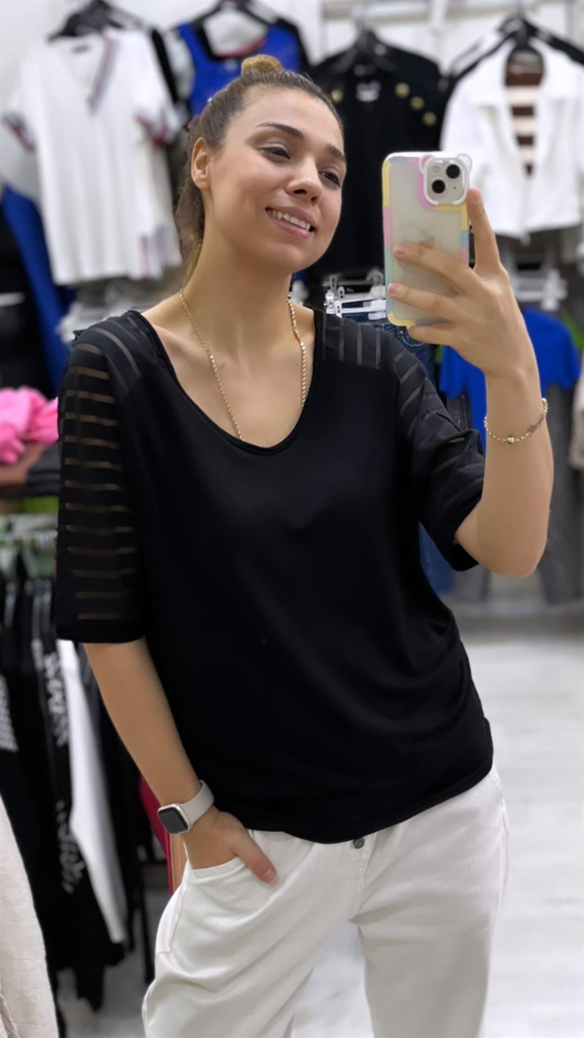 Kol Detay Tshirt-2