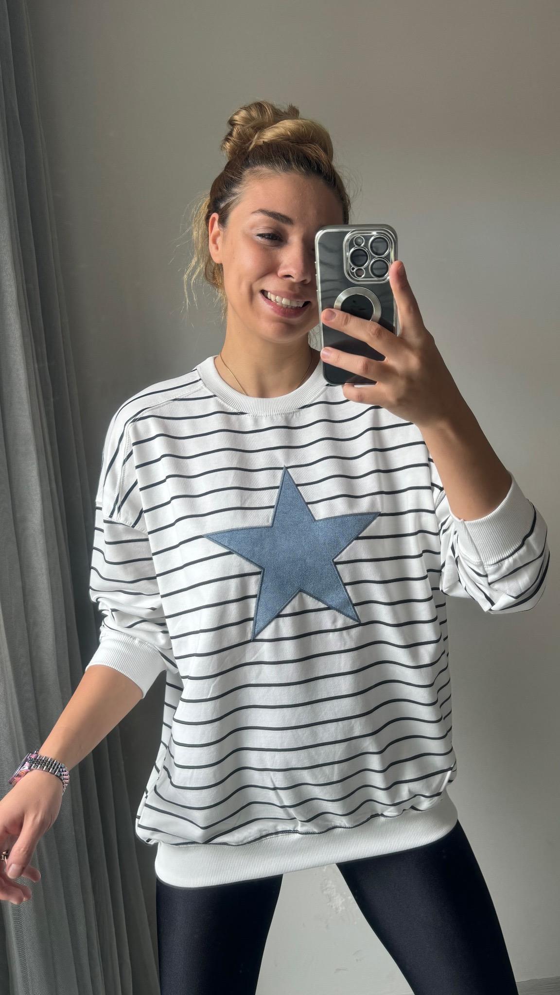 Mavi Yildiz Sweatshirt 