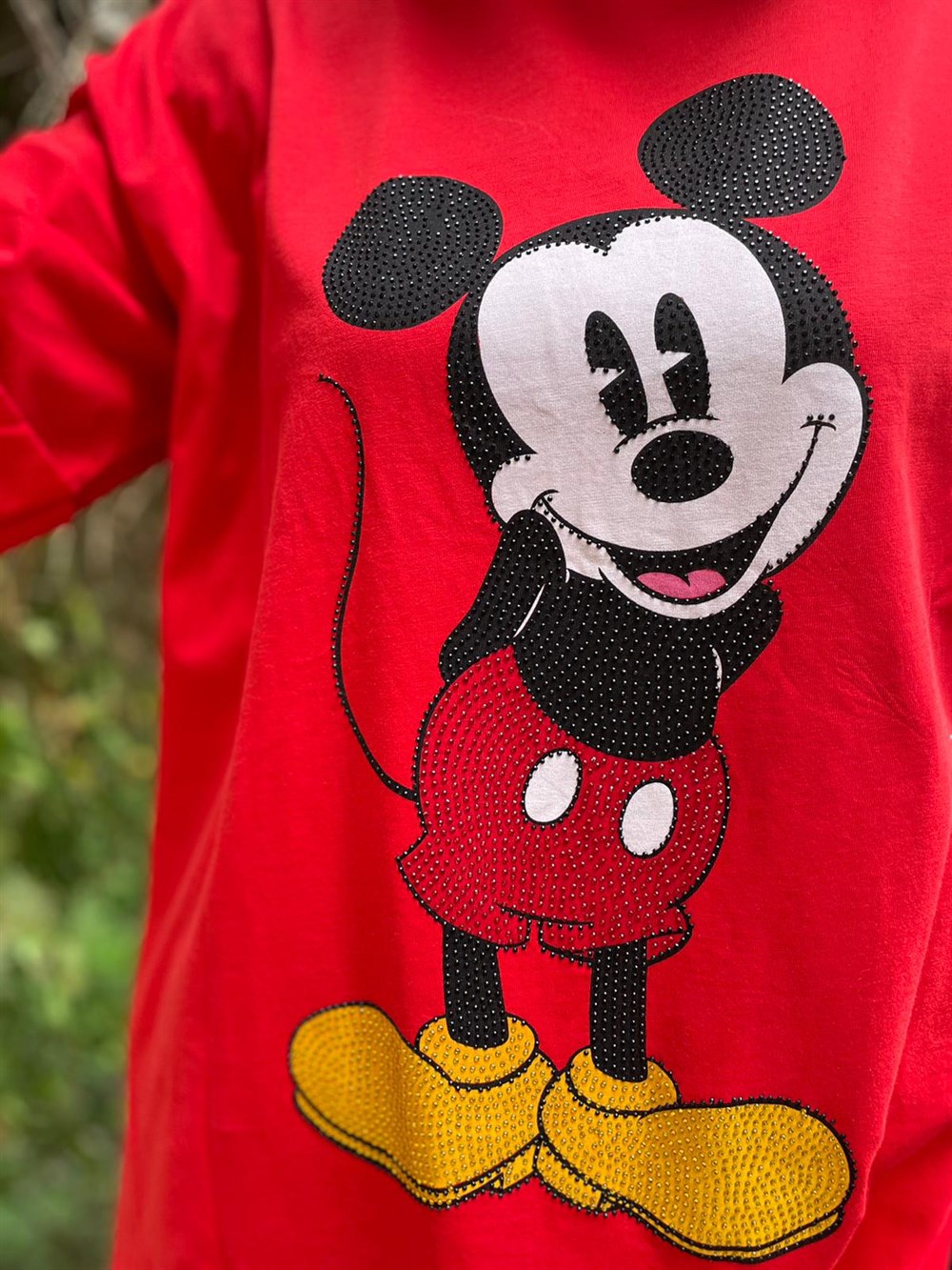 Mickey Taşlı T-shirt