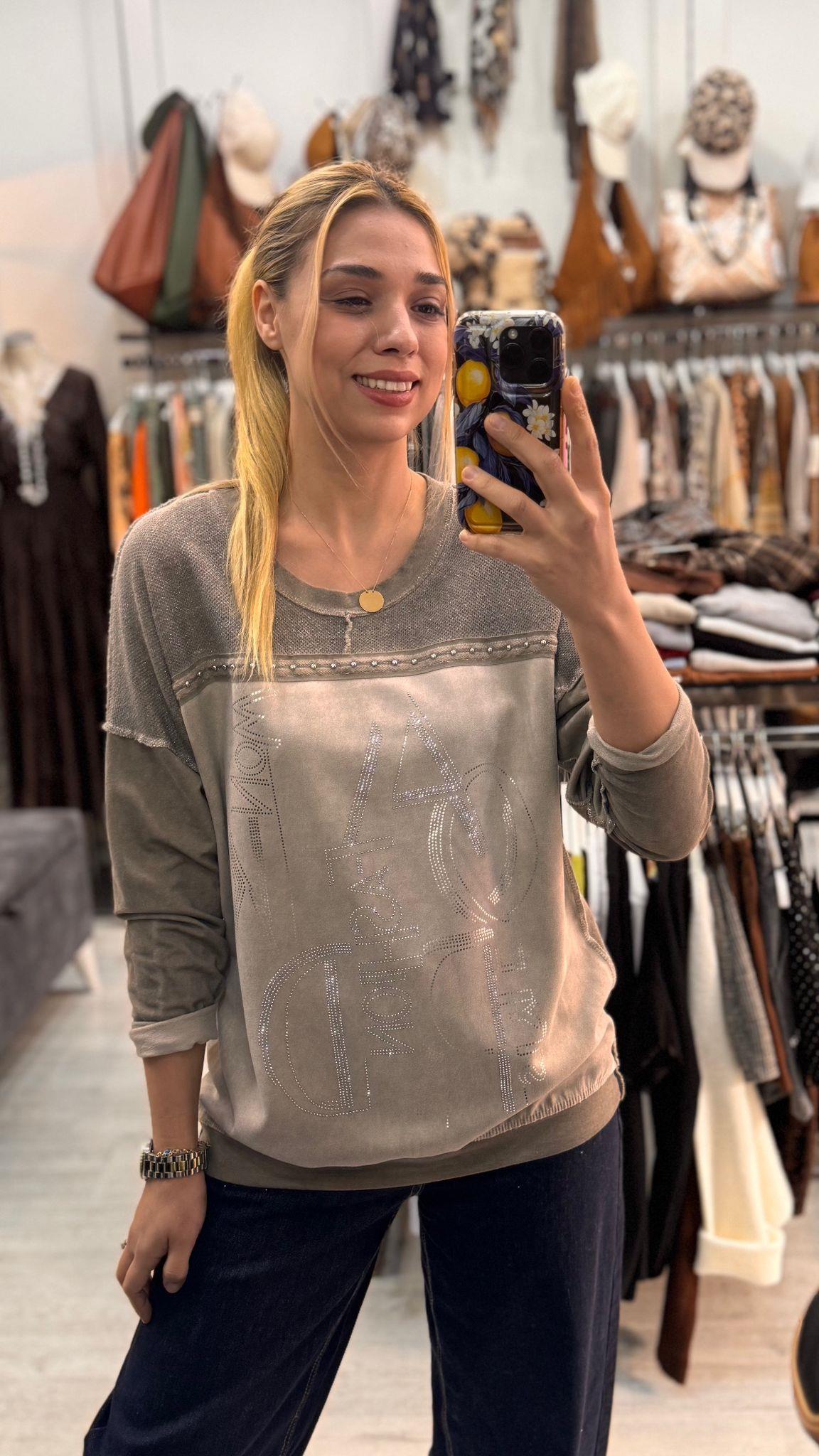 Önü Nubuk Sweatshirt 
